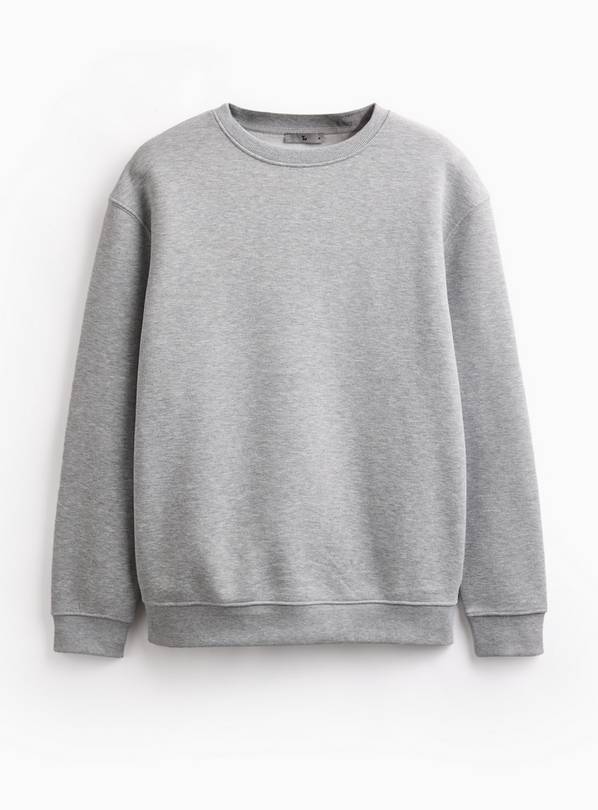 Grey Marl Crew Neck Sweatshirt L