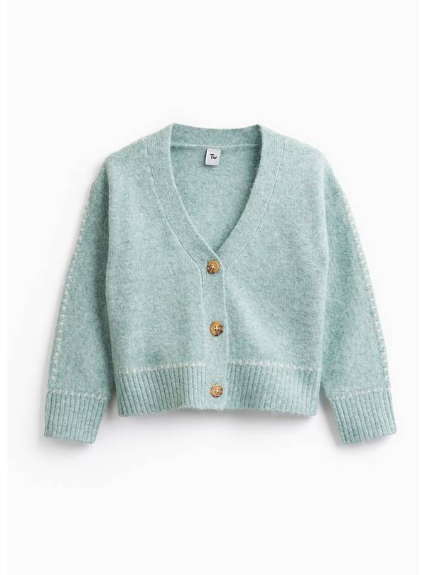 Green Knitted Long Sleeve Cardigan 5 years