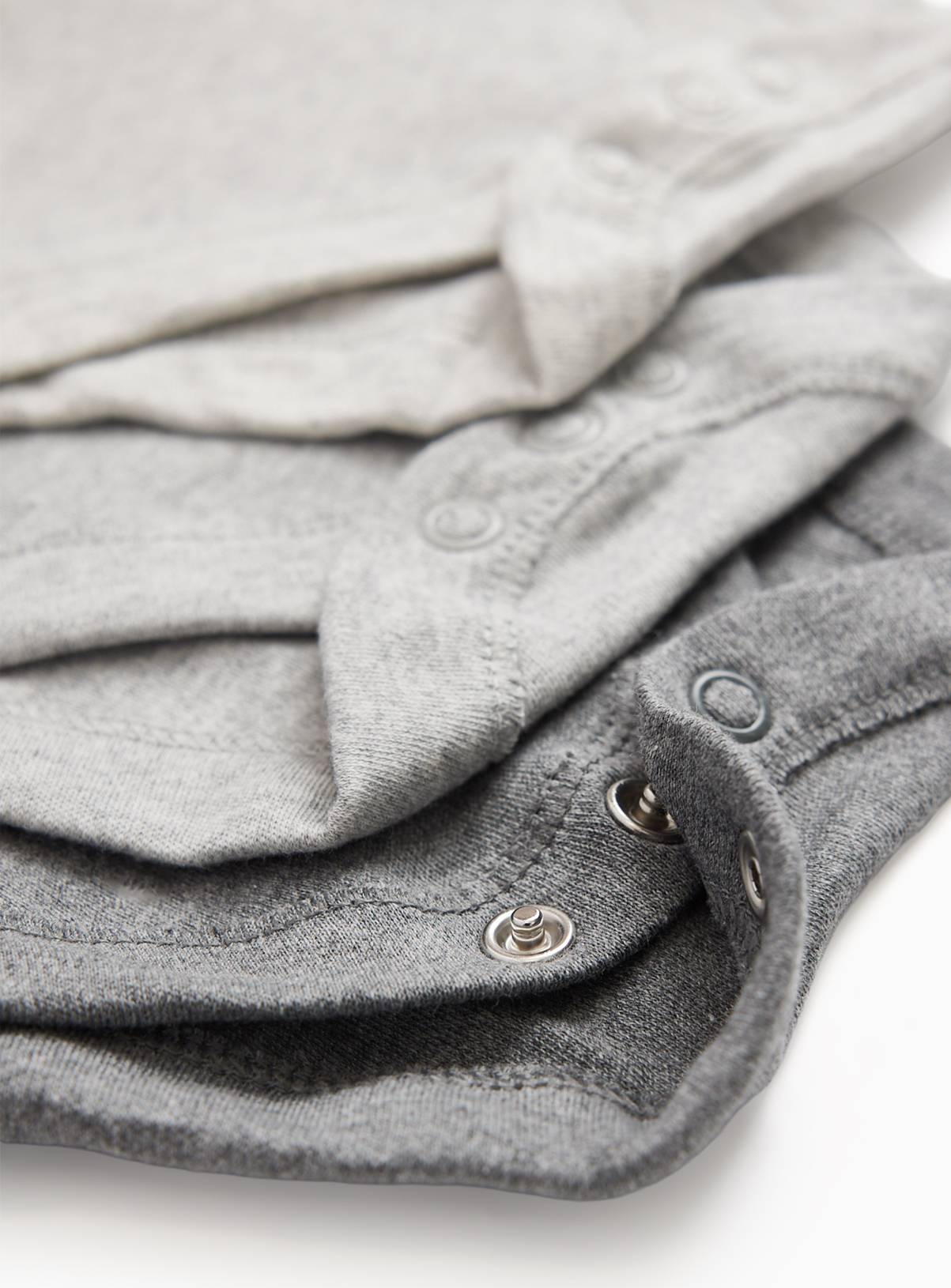 Grey Shades Long Sleeve Bodysuits 5 Pack 12-18 months - Image 2