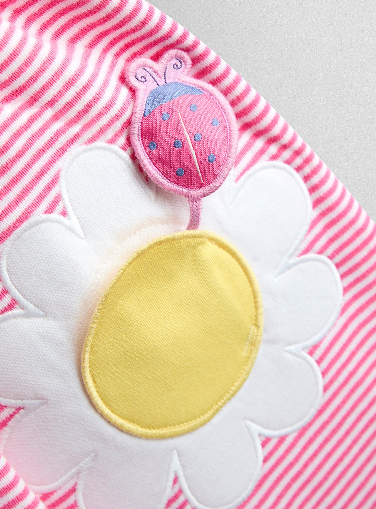 JOJO MAMAN BÉBÉ Daisy Applique Pockets Button Front Dress 5-6 Years - Image 3 thumbnail