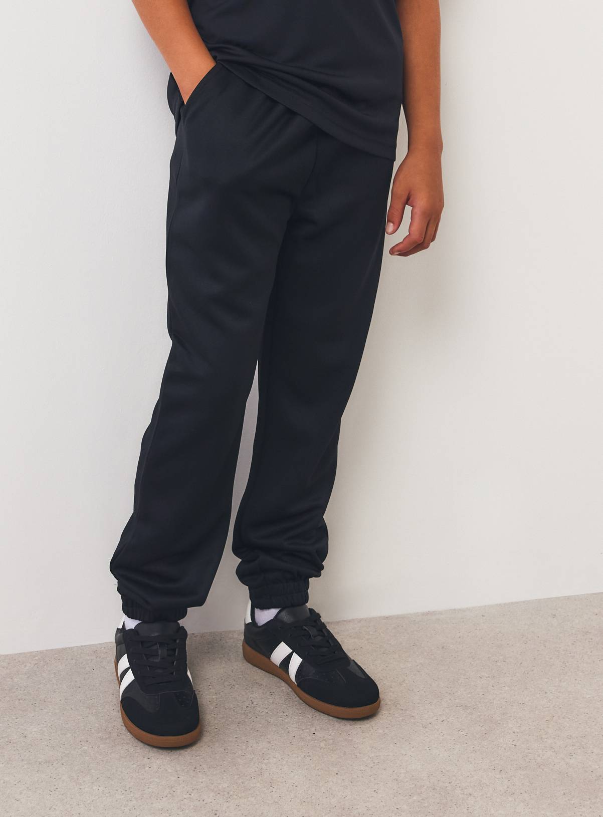 Black Poly Mesh Joggers 9 years - Image 2