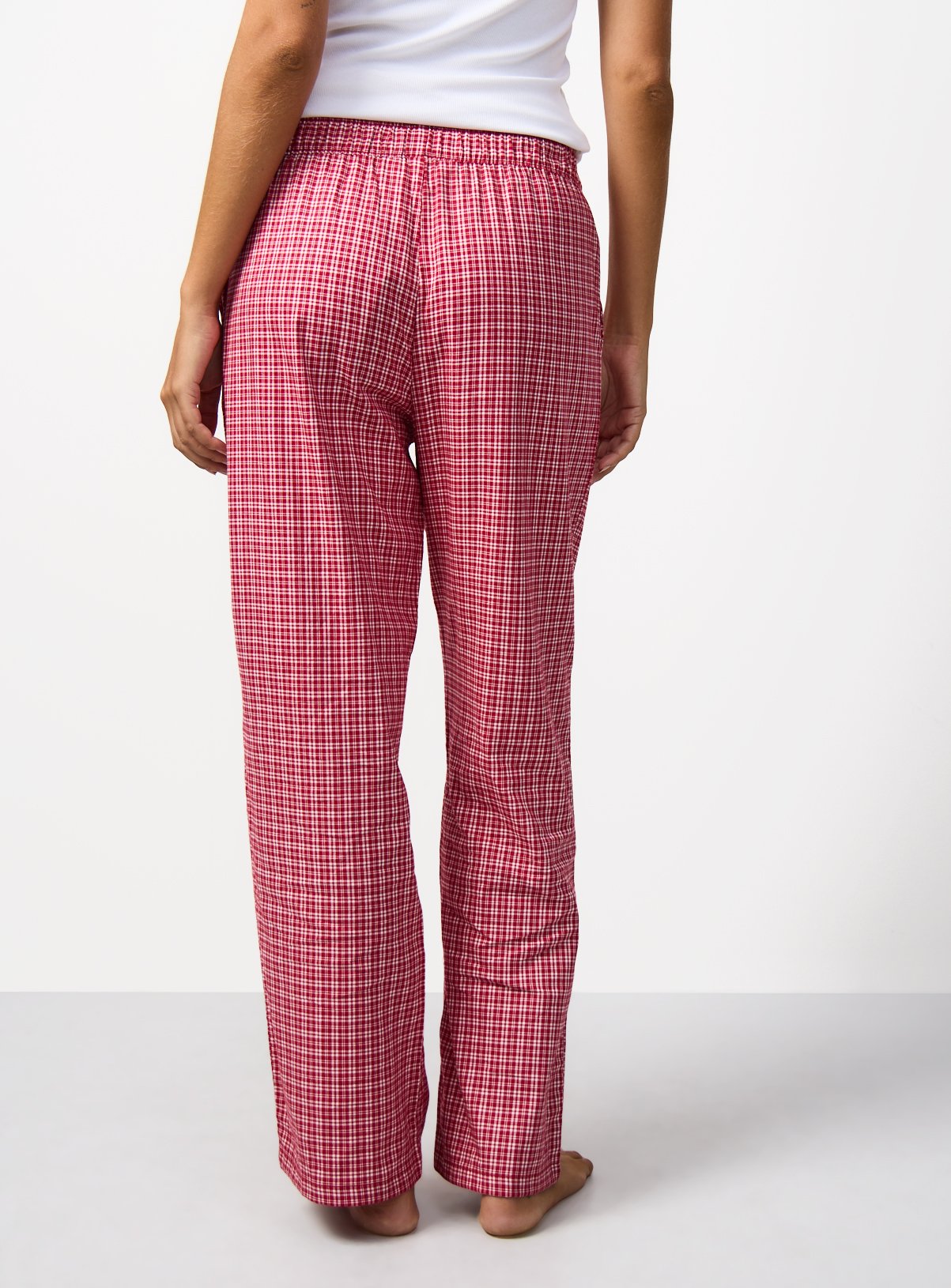 Red Check Print Pyjama Bottoms XL - Image 4 thumbnail