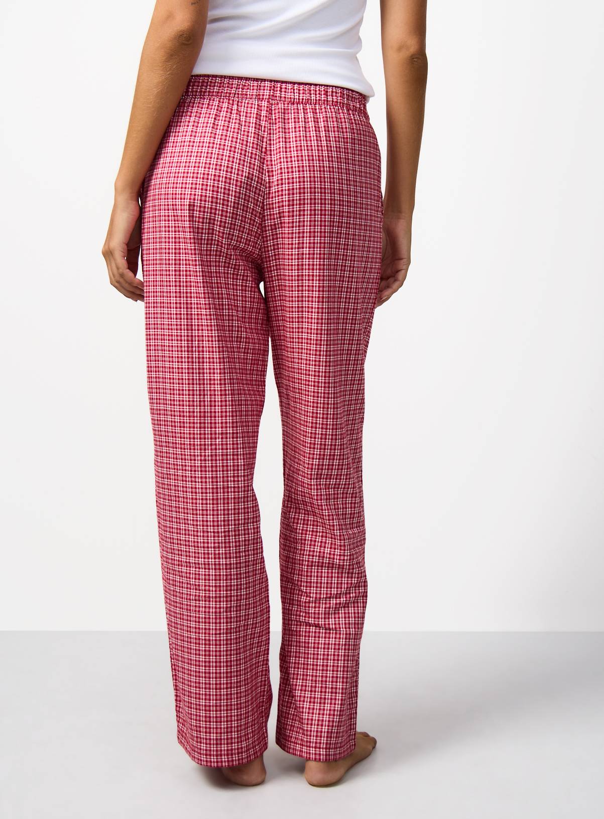 Red Check Print Pyjama Bottoms XL - Image 4