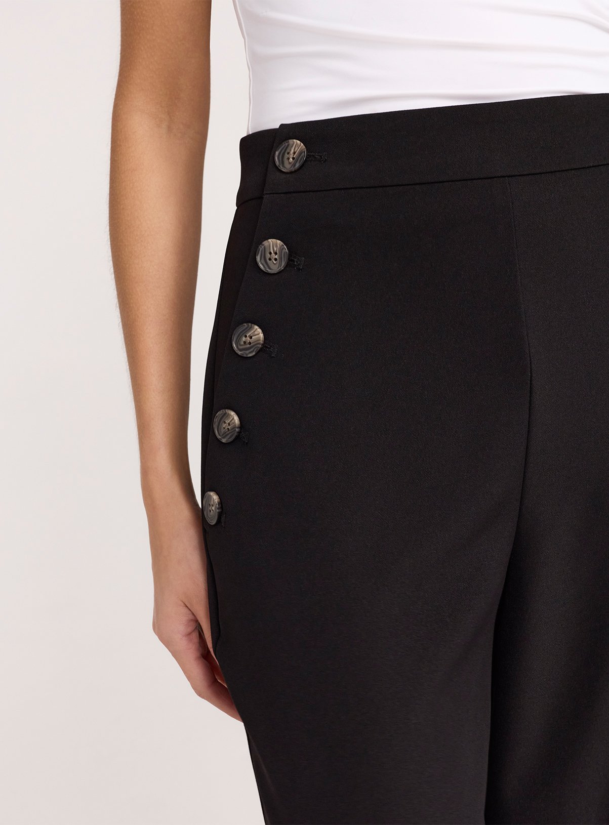 FINERY Nellie Gaberdine Trouser Black 18 - Image 2 thumbnail