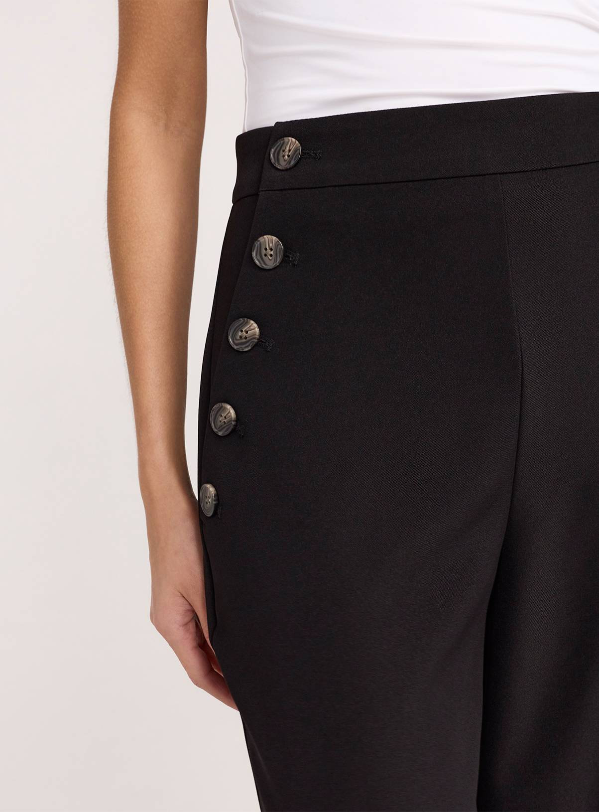 FINERY Nellie Gaberdine Trouser Black 18 - Image 2