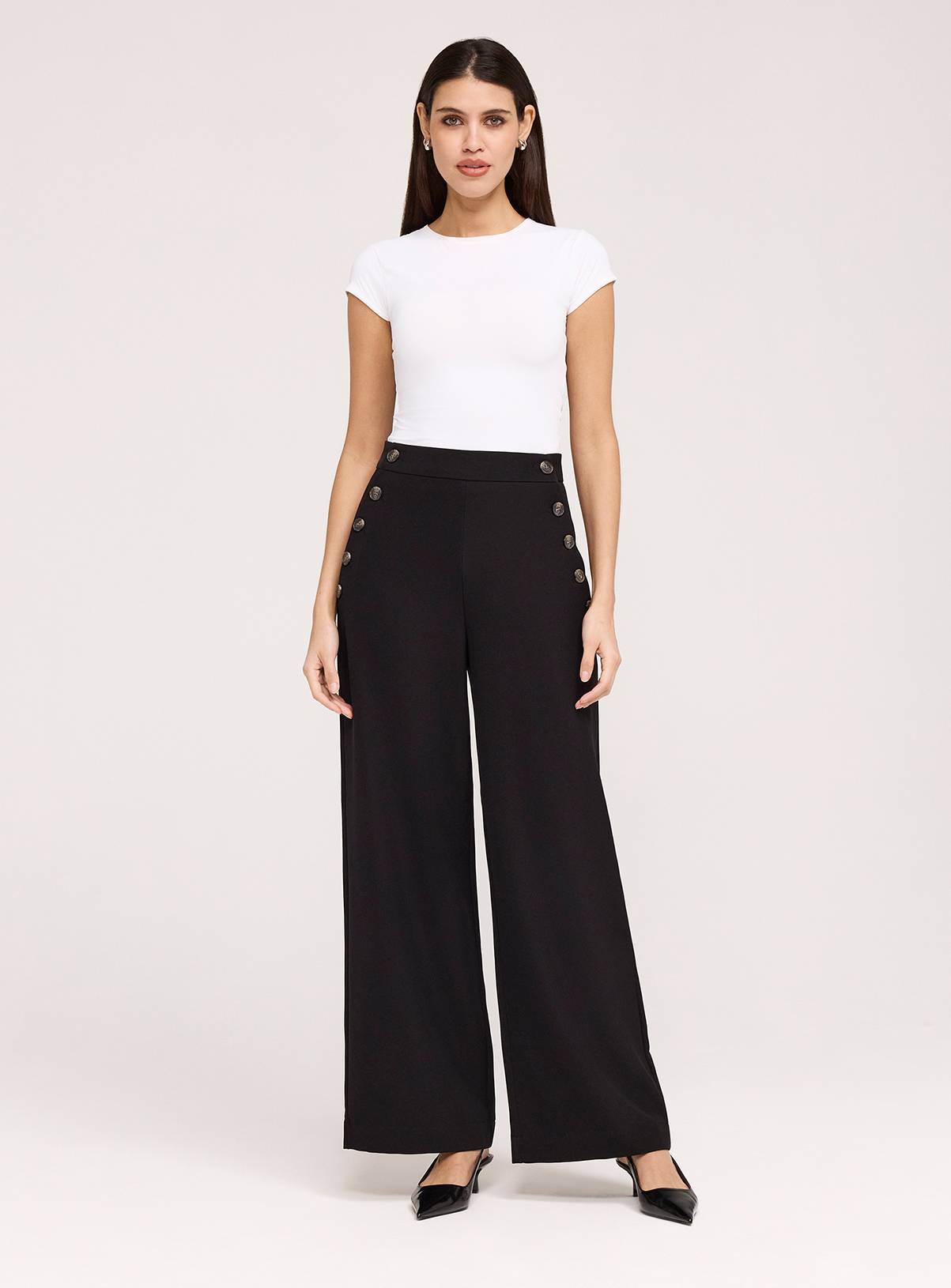 FINERY Nellie Gaberdine Trouser Black 18 - Image 3