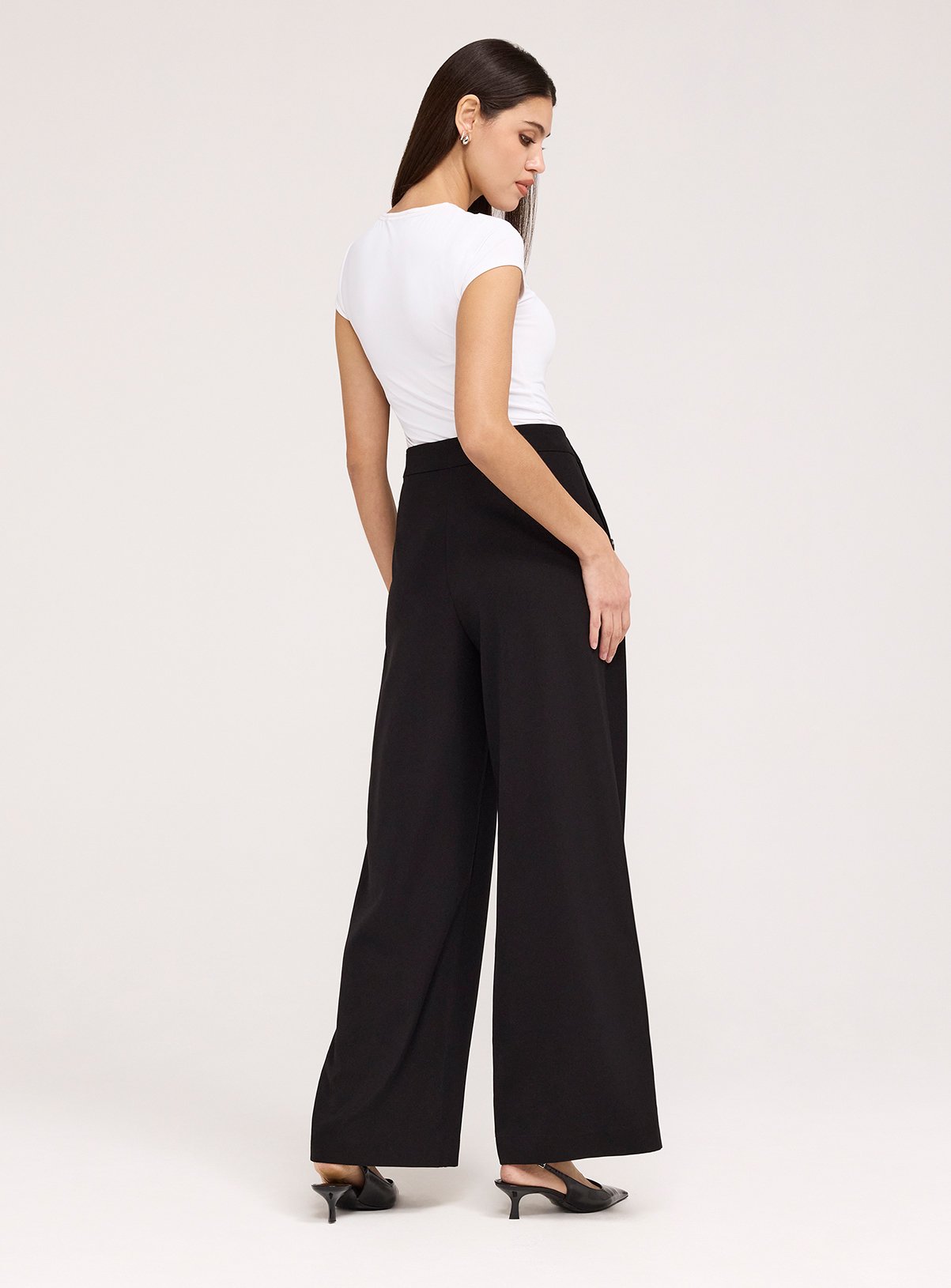 FINERY Nellie Gaberdine Trouser Black 18 - Image 4 thumbnail
