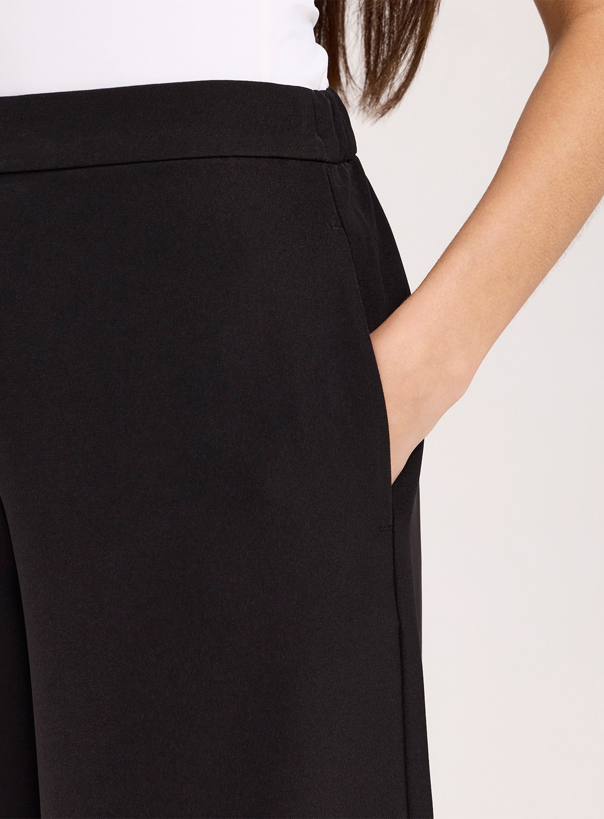 FINERY Nat Gaberdine Trouser Black 12 - Image 2 thumbnail