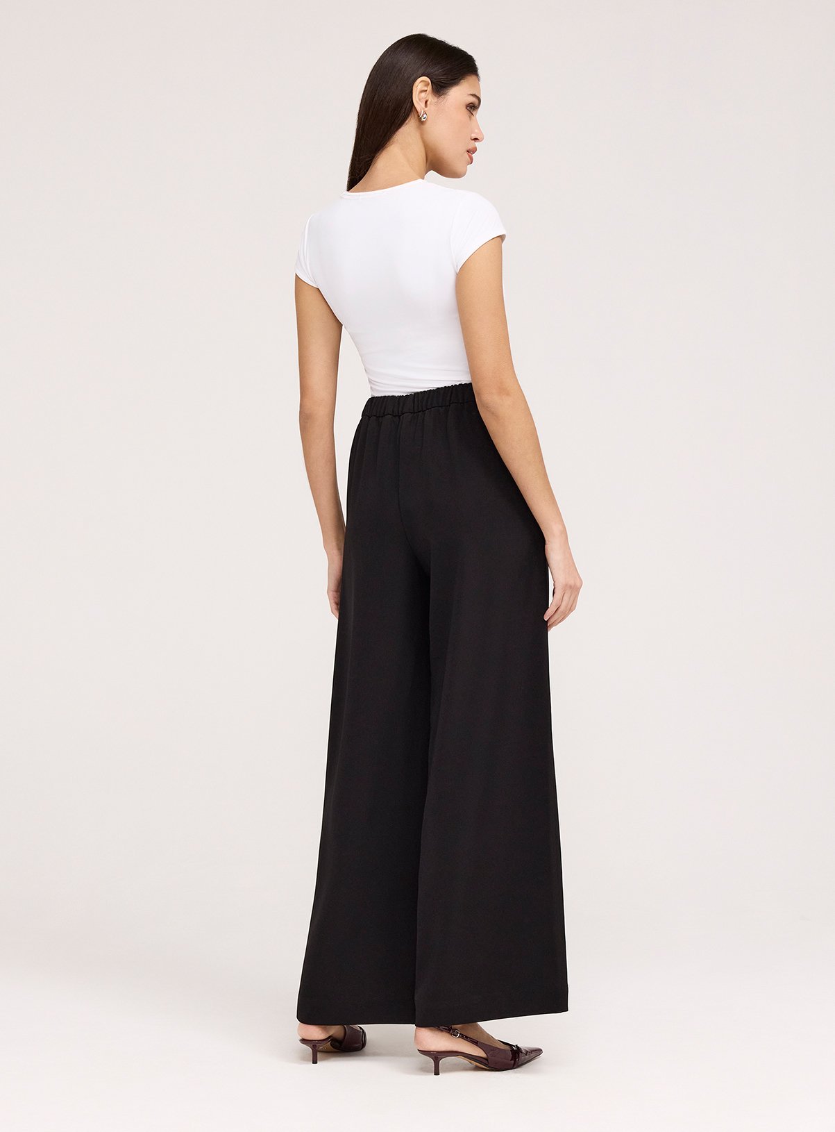 FINERY Nat Gaberdine Trouser Black 12 - Image 5 thumbnail
