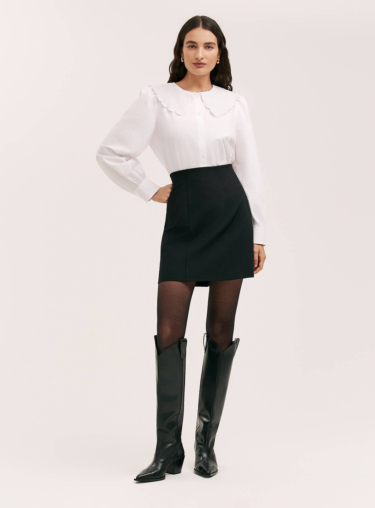 FINERY Helia Skirt Black 18 - Image 3