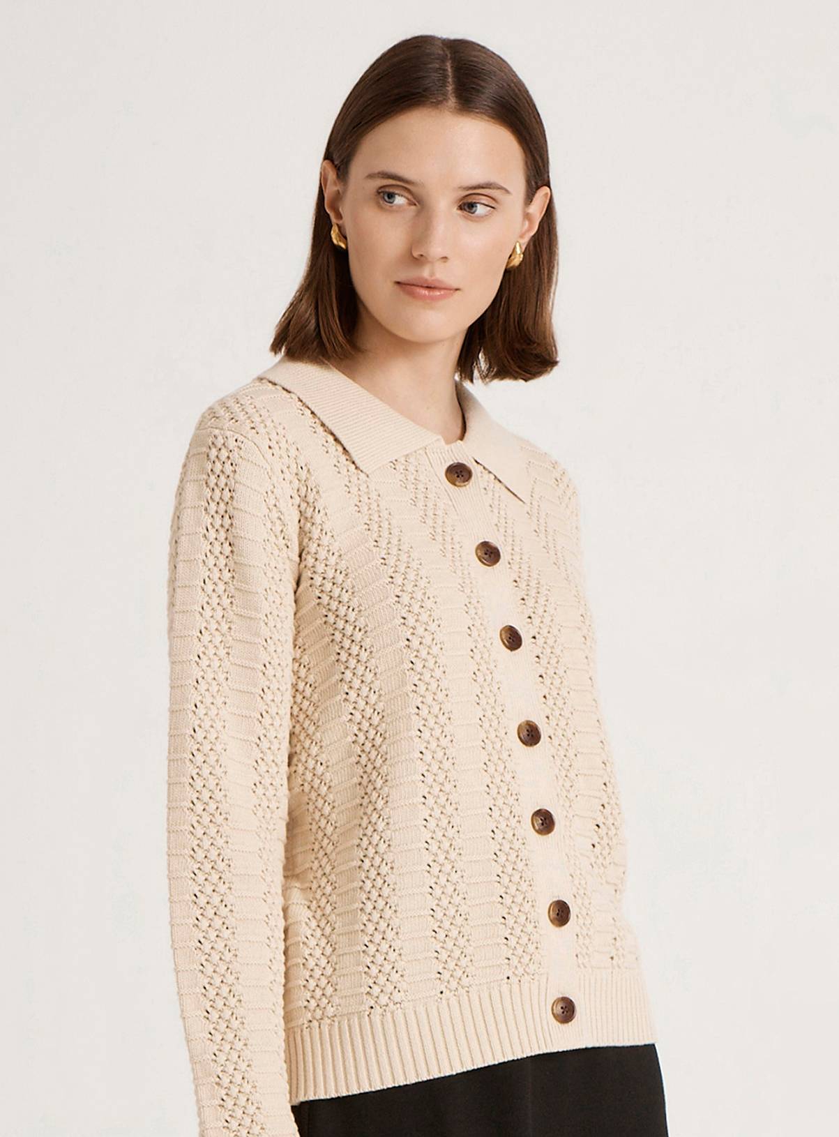 FINERY Emlyn Cardigan Oatmeal 14 - Image 2