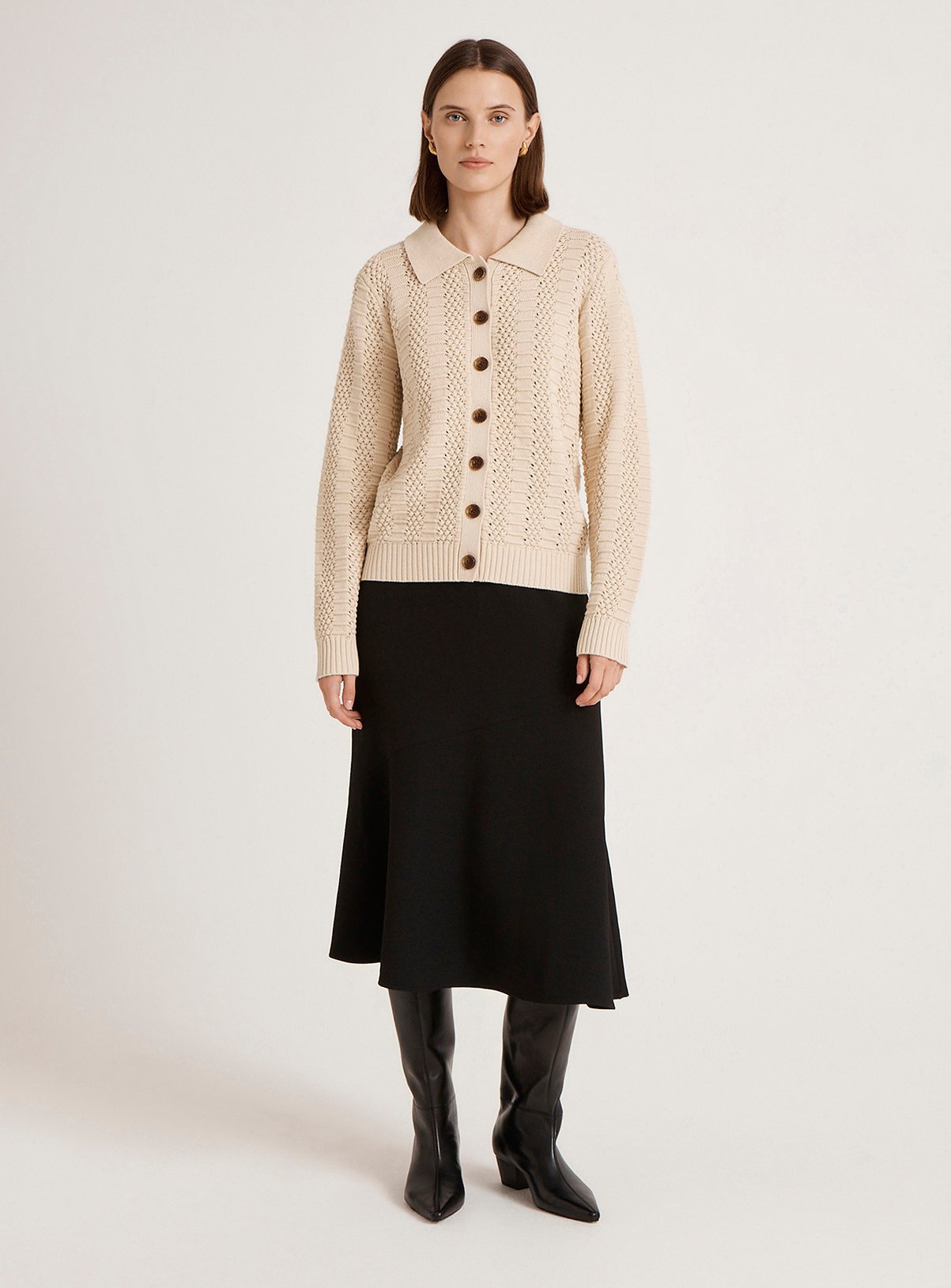 FINERY Emlyn Cardigan Oatmeal 14 - Image 4 thumbnail