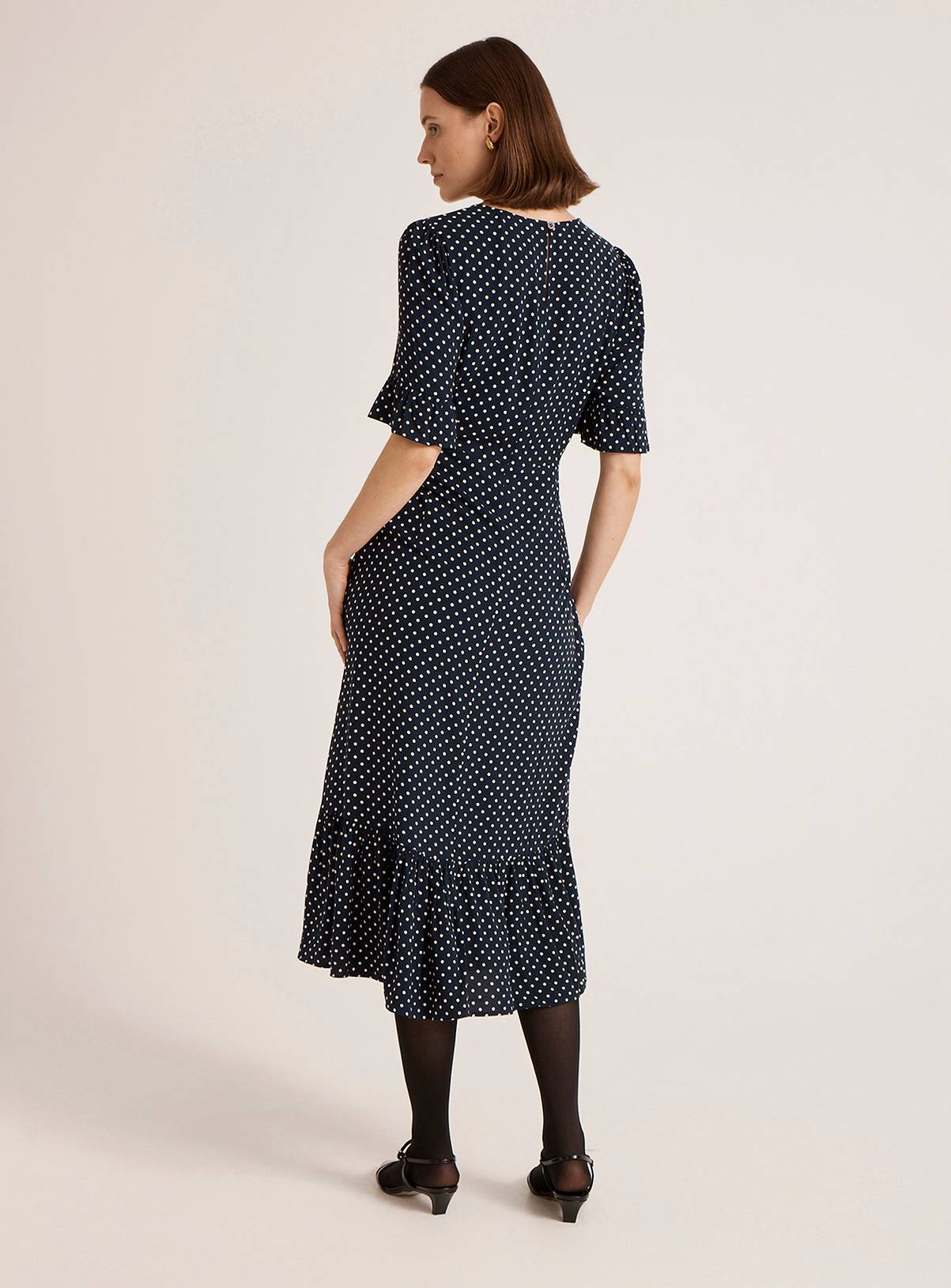 FINERY Sylvie Dress Navy Spot 22 - Image 5