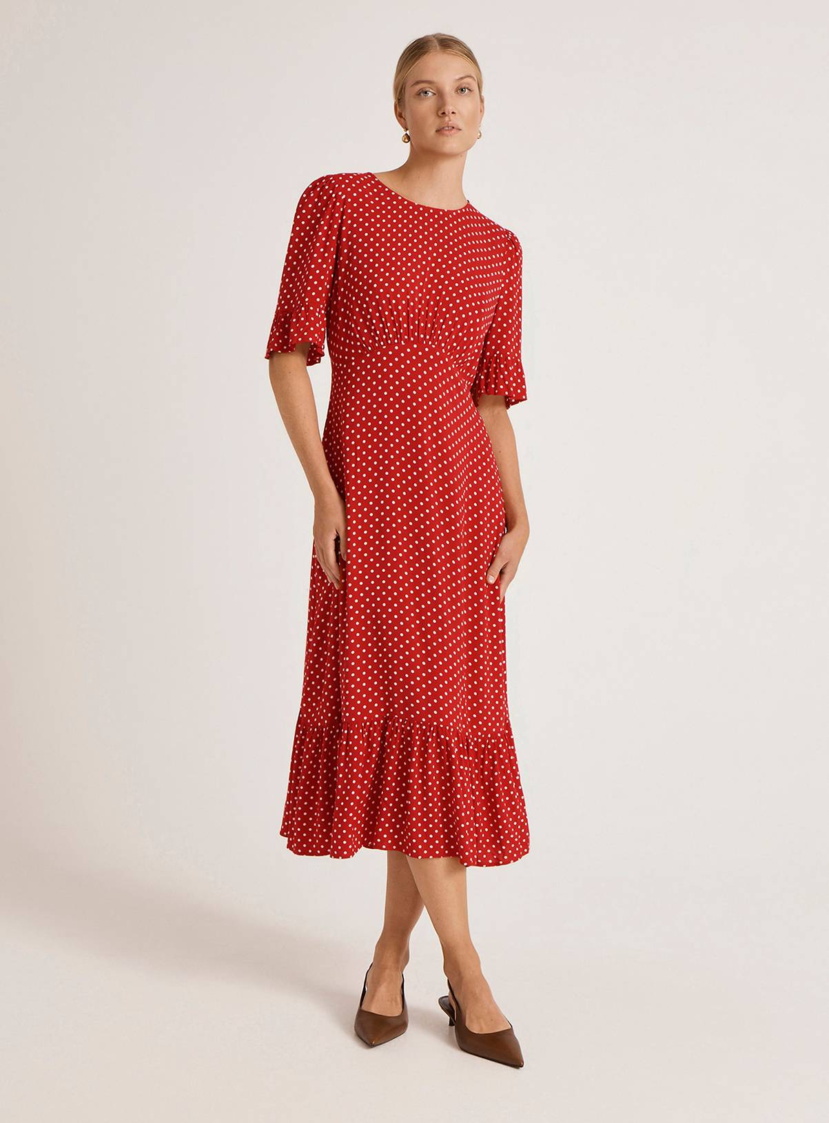FINERY Sylvie Dress Red Spot 14 - Image 1