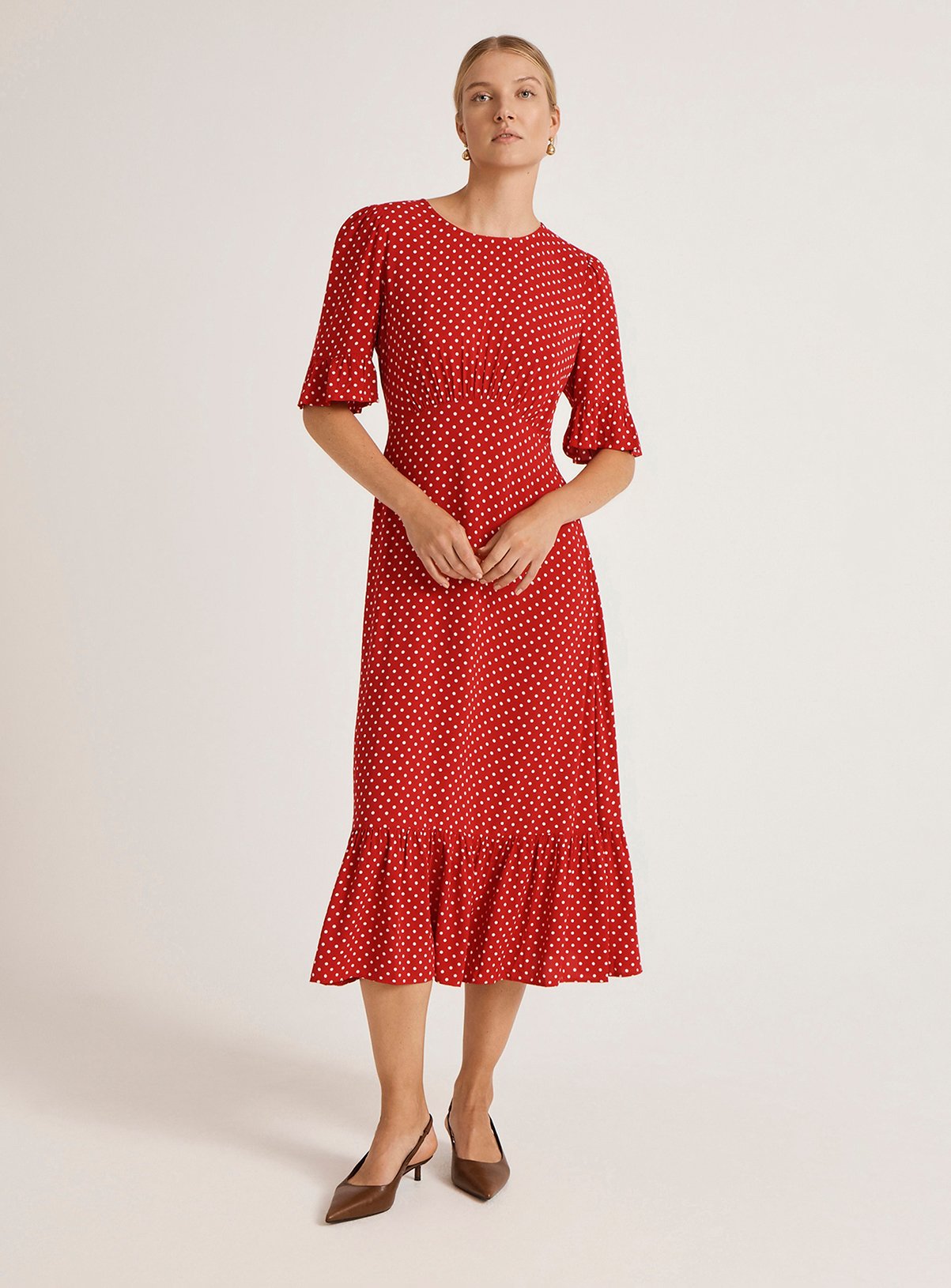 FINERY Sylvie Dress Red Spot 14 - Image 2 thumbnail