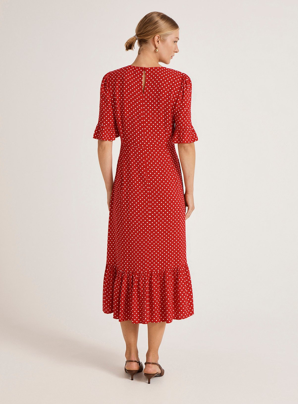 FINERY Sylvie Dress Red Spot 14 - Image 5 thumbnail