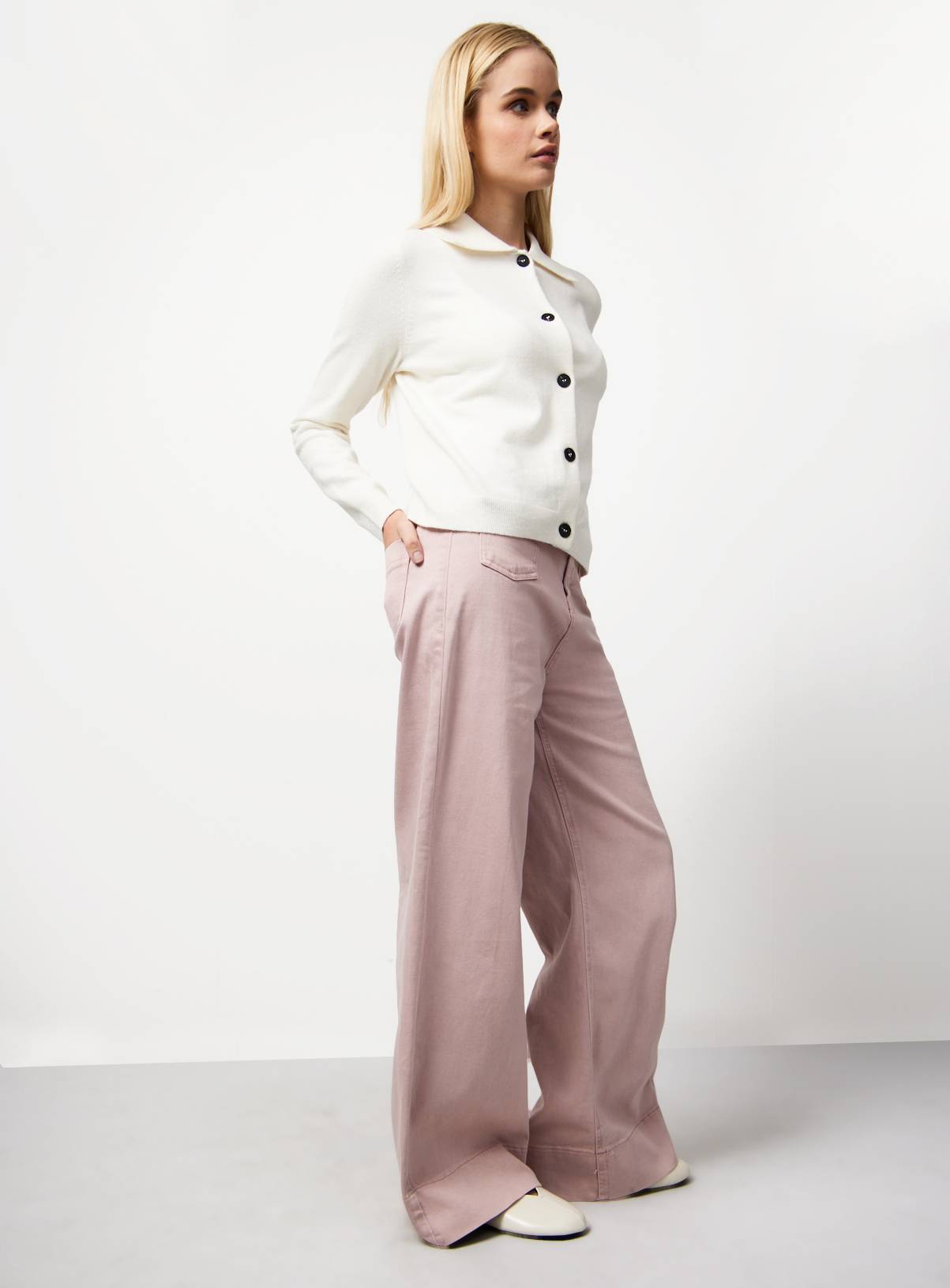 Cream Cosy Yarn Boxy Fit Collared Cardigan 8 - Image 2