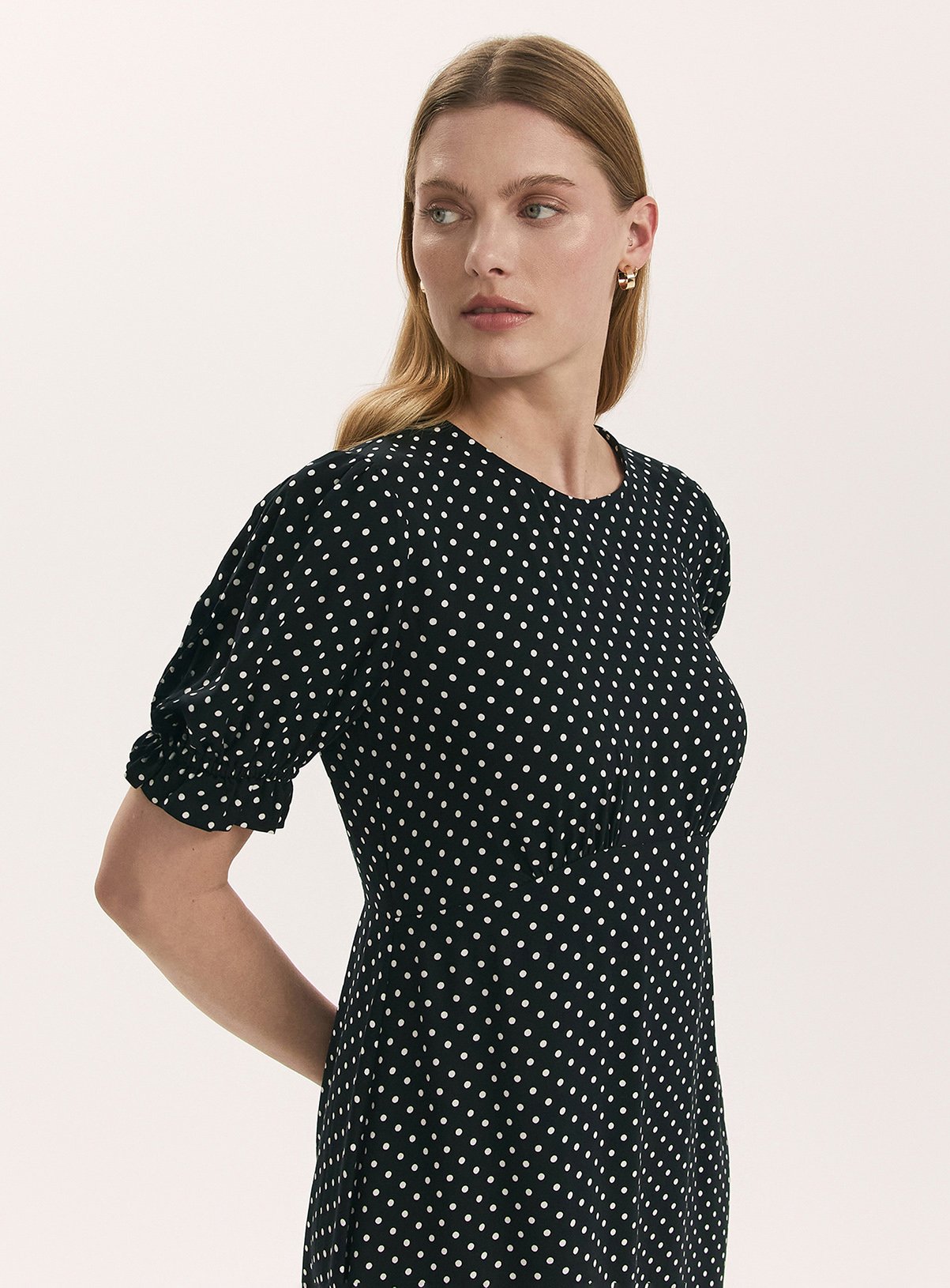 FINERY Mela Dress Black Polka Dot 20 - Image 3 thumbnail