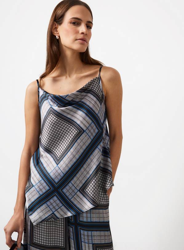 Navy Square Print Camisole Top 16