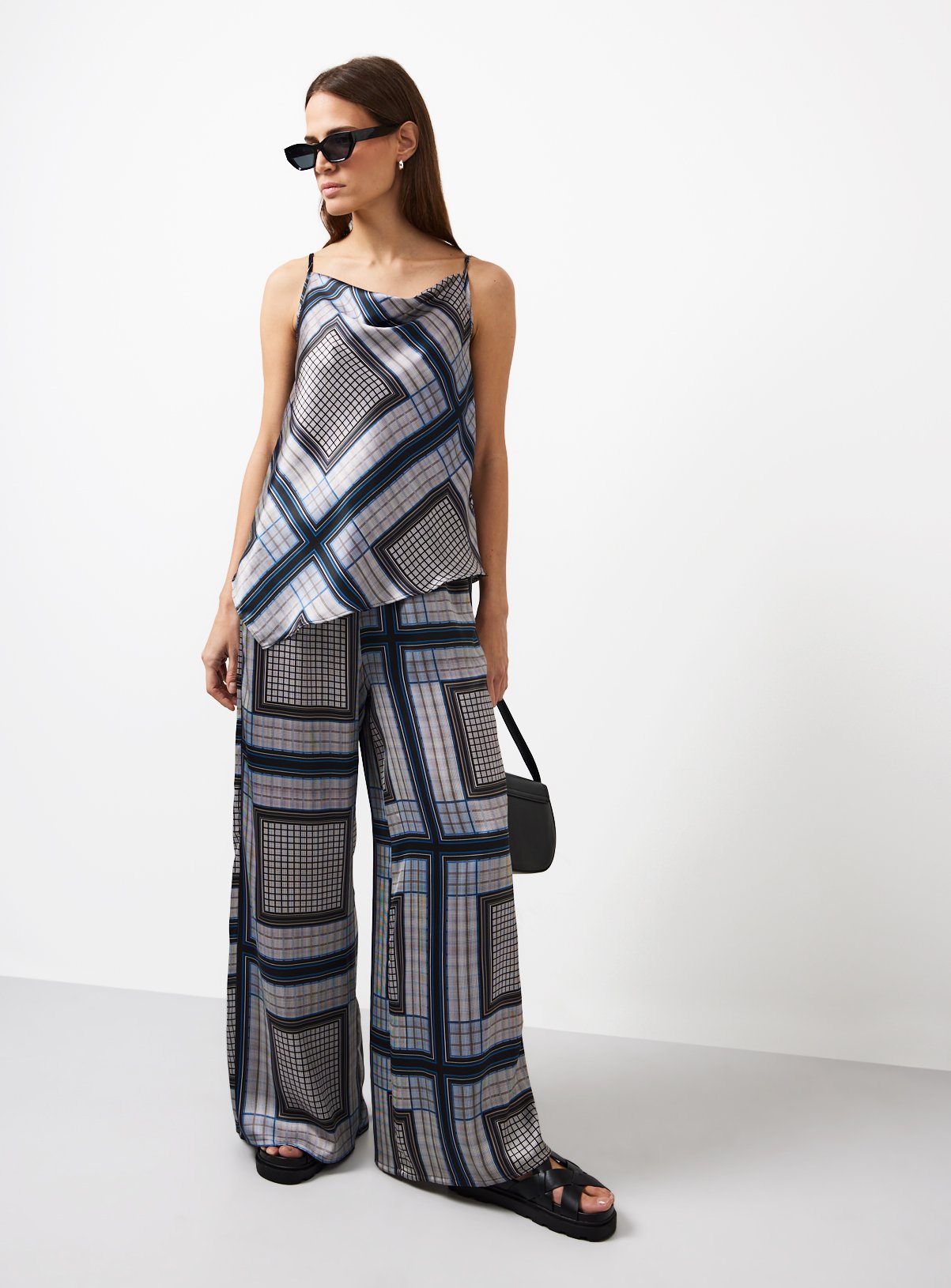 Navy Square Print Camisole Top 6 - Image 2 thumbnail