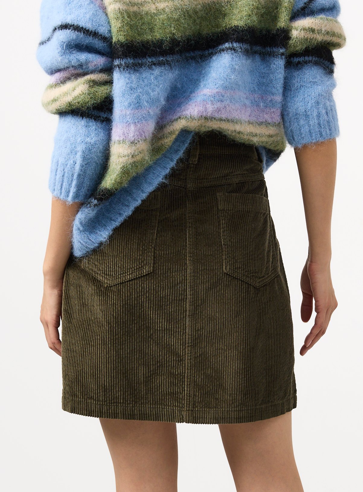 Khaki Corduroy Mini Skirt  18 - Image 4 thumbnail