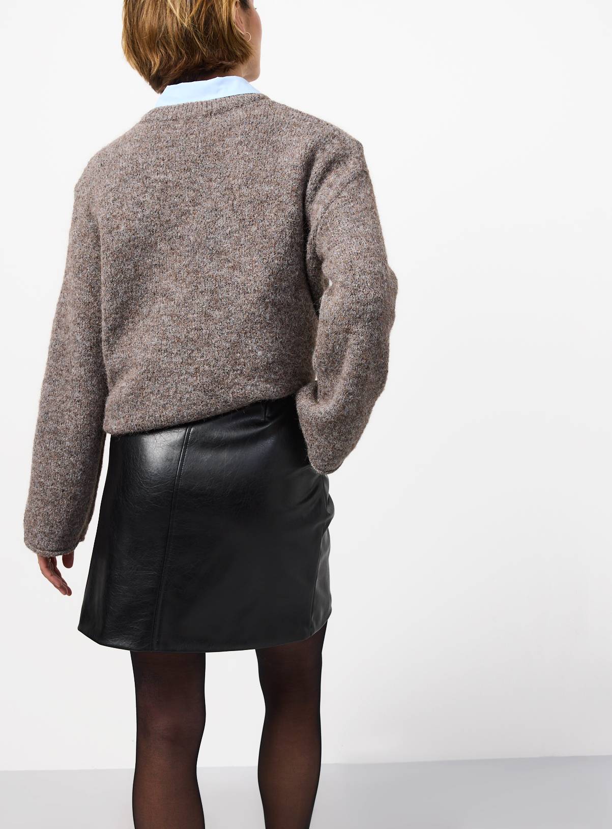 Black PU mini skirt 14 - Image 4