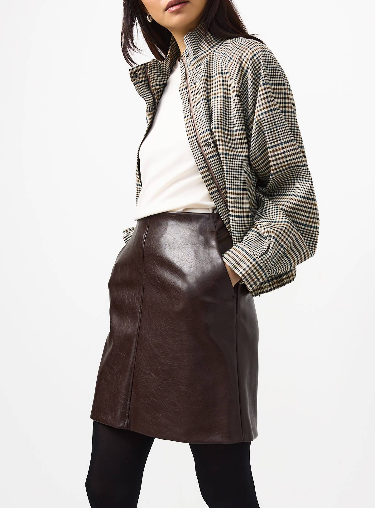 Brown PU mini skirt 12 - Image 1