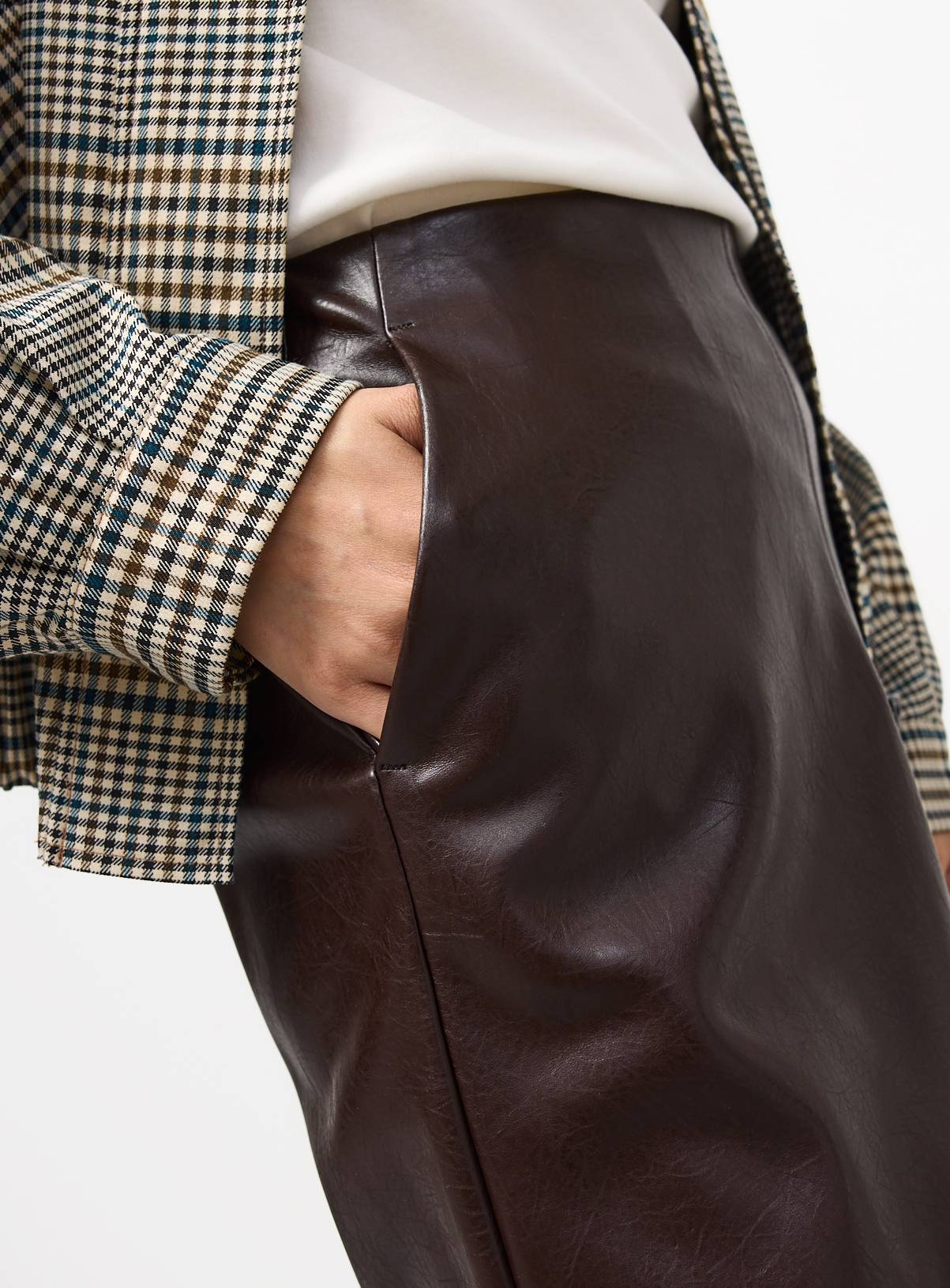 Brown PU mini skirt 12 - Image 3