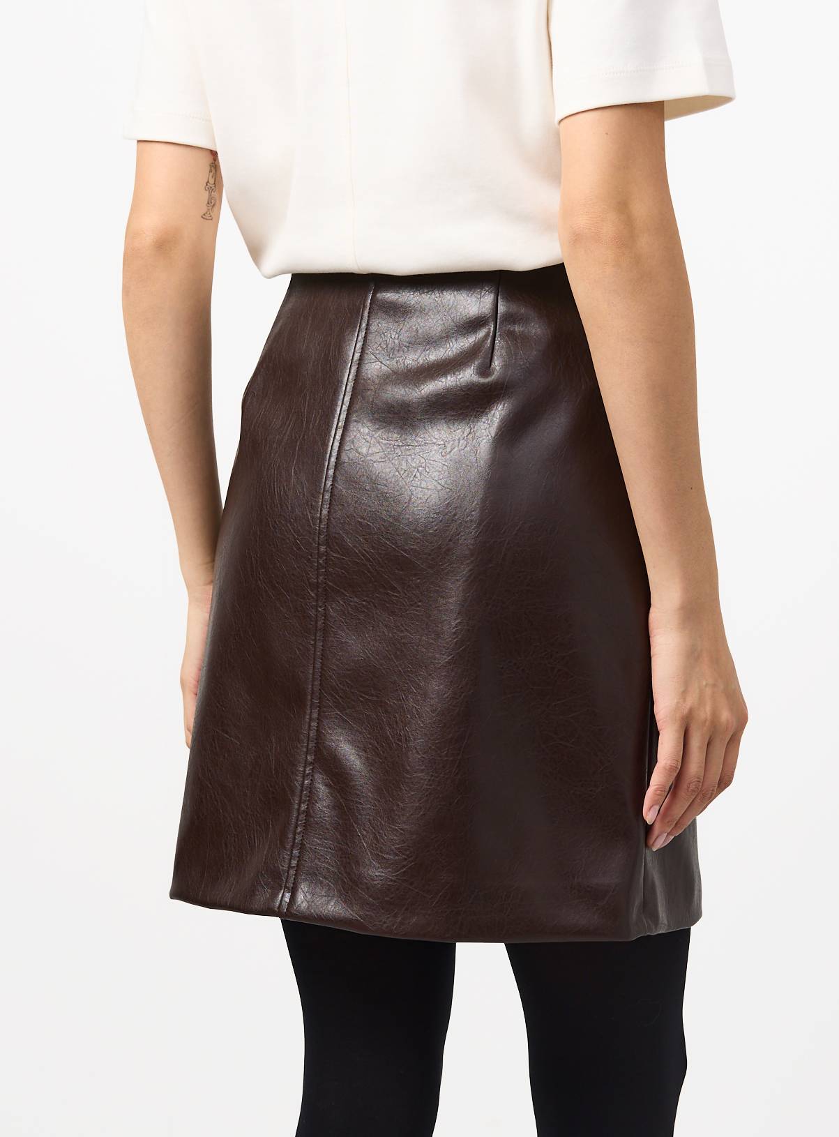 Brown PU mini skirt 12 - Image 4