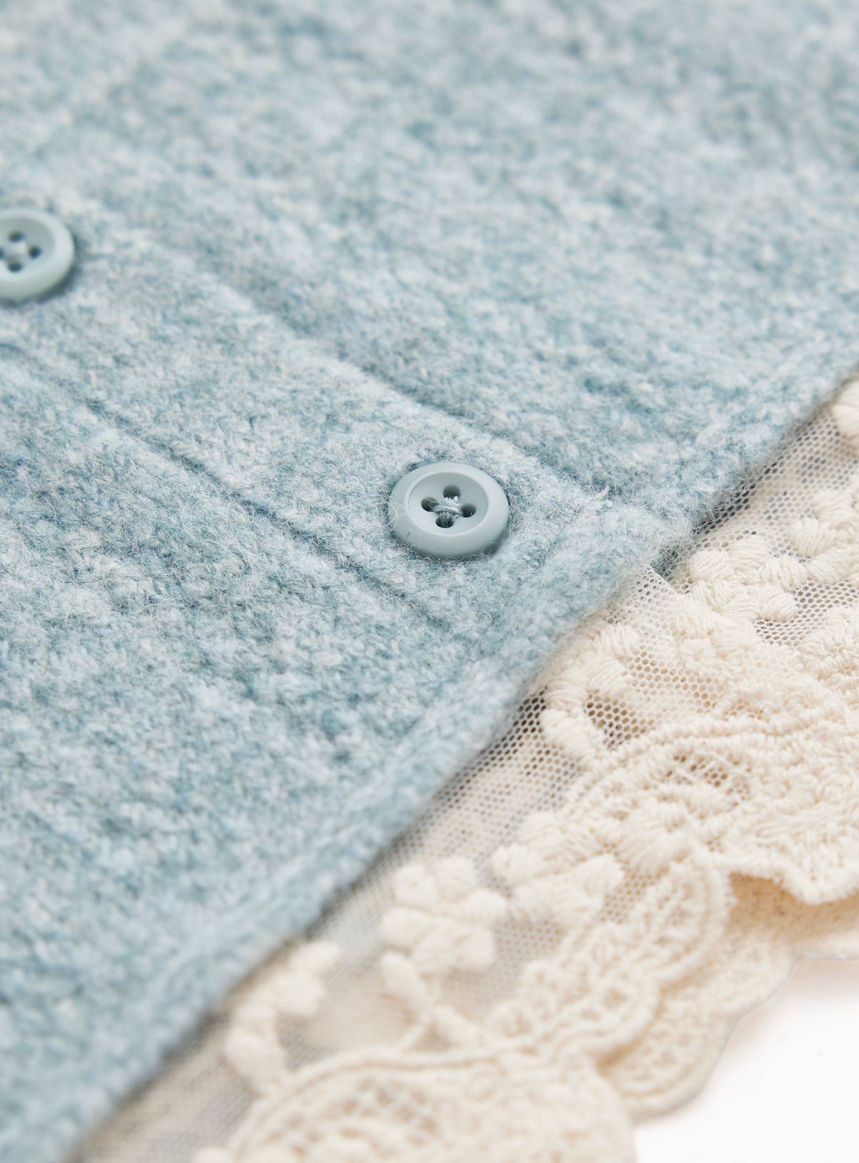 Blue Lace Hem Cardigan 7-8 years - Image 4