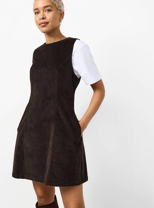 Brown Corduroy Sleeveless Mini Dress  18