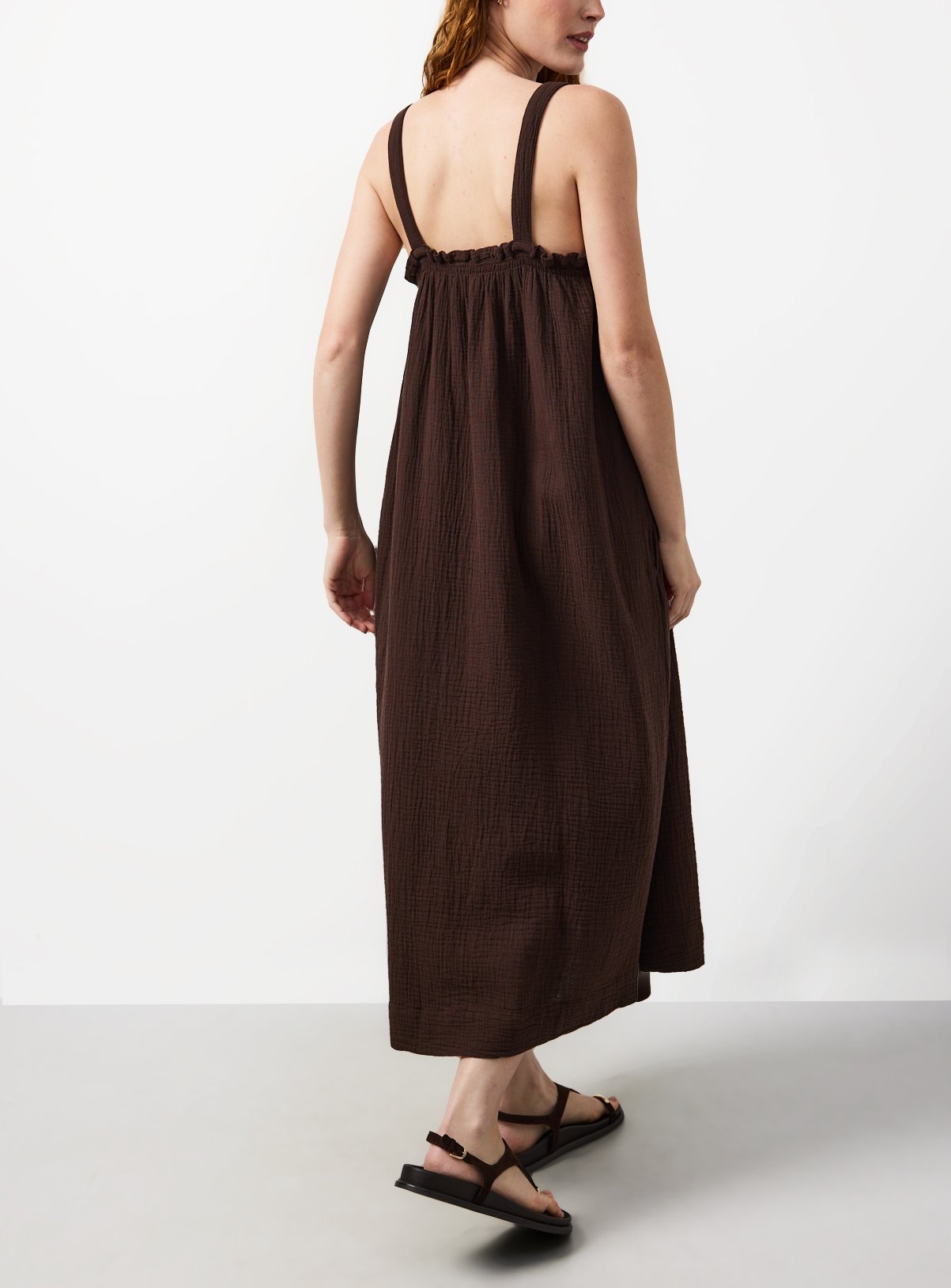 Brown Square Neck Sleeveless Cami Dress 14 - Image 4 thumbnail
