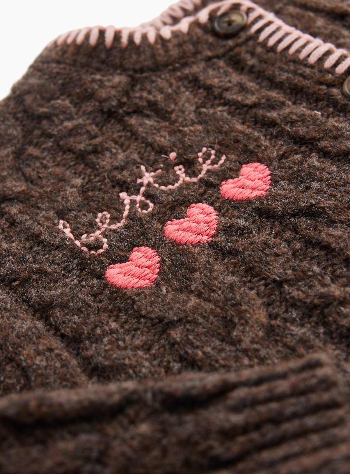 Brown Dog Stitch Detail Long Sleeve Cardigan 2-3 years - Image 2 thumbnail