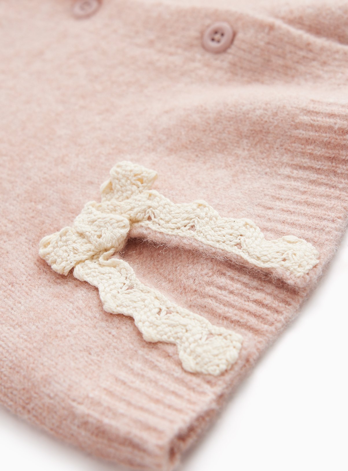 Pink Bow Detailing Long Sleeve Cardigan 7-8 years - Image 4 thumbnail