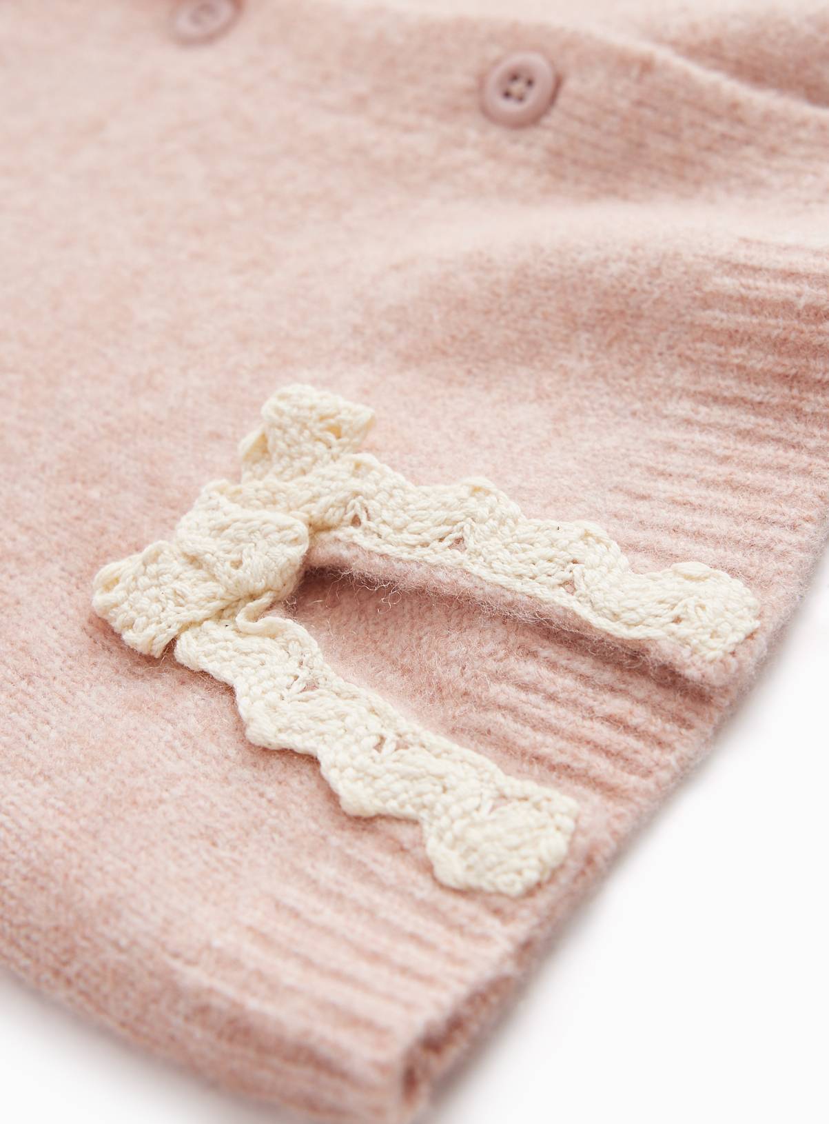 Pink Bow Detailing Long Sleeve Cardigan 7-8 years - Image 4