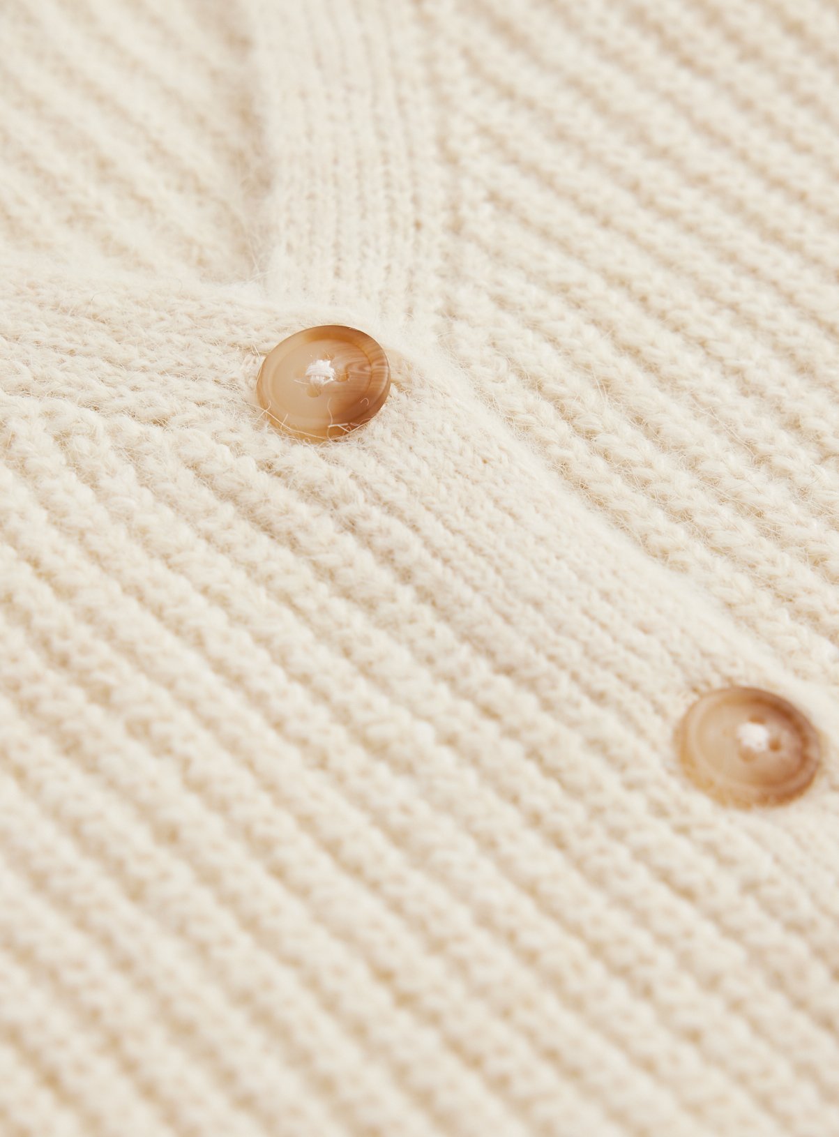 White Knitted V Neck Cardigan 4-5 years - Image 2 thumbnail