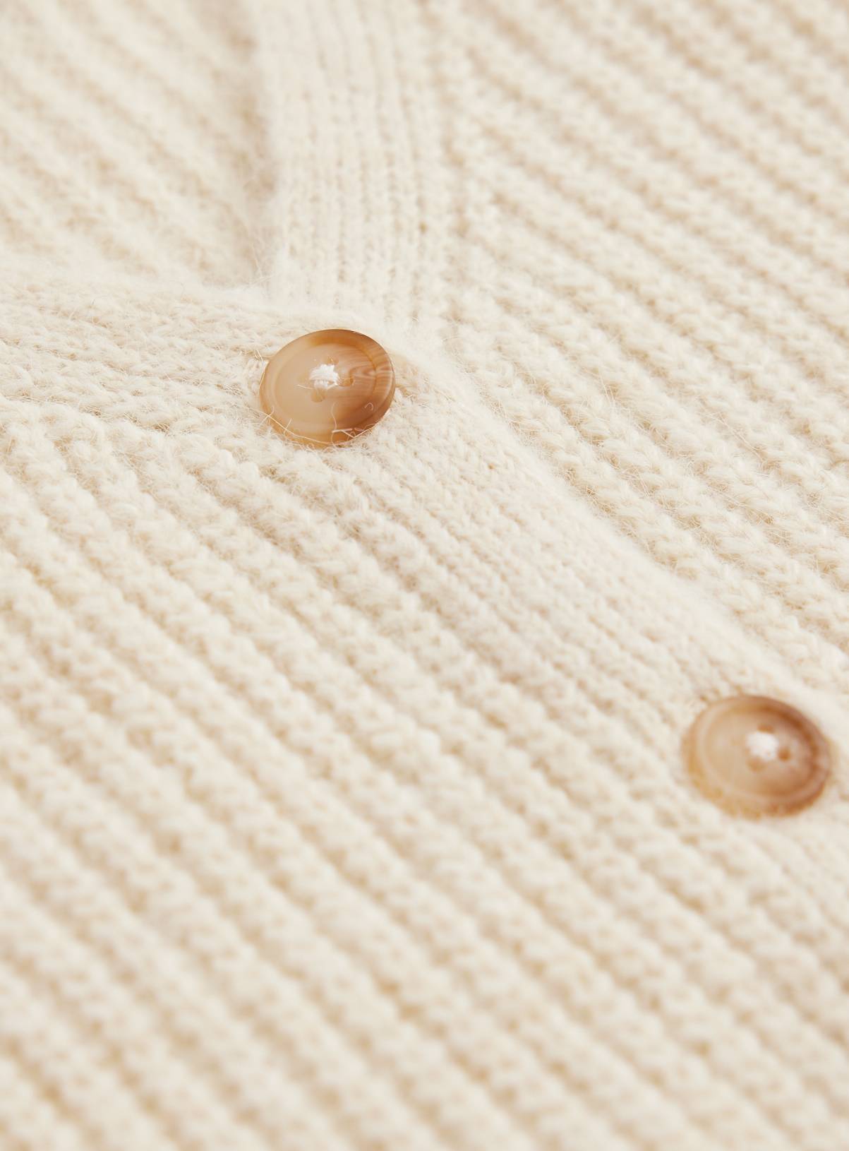 White Knitted V Neck Cardigan 4-5 years - Image 2