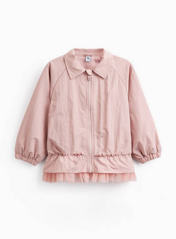 Pink Tulle Peplum Hem Jacket 1-2 years