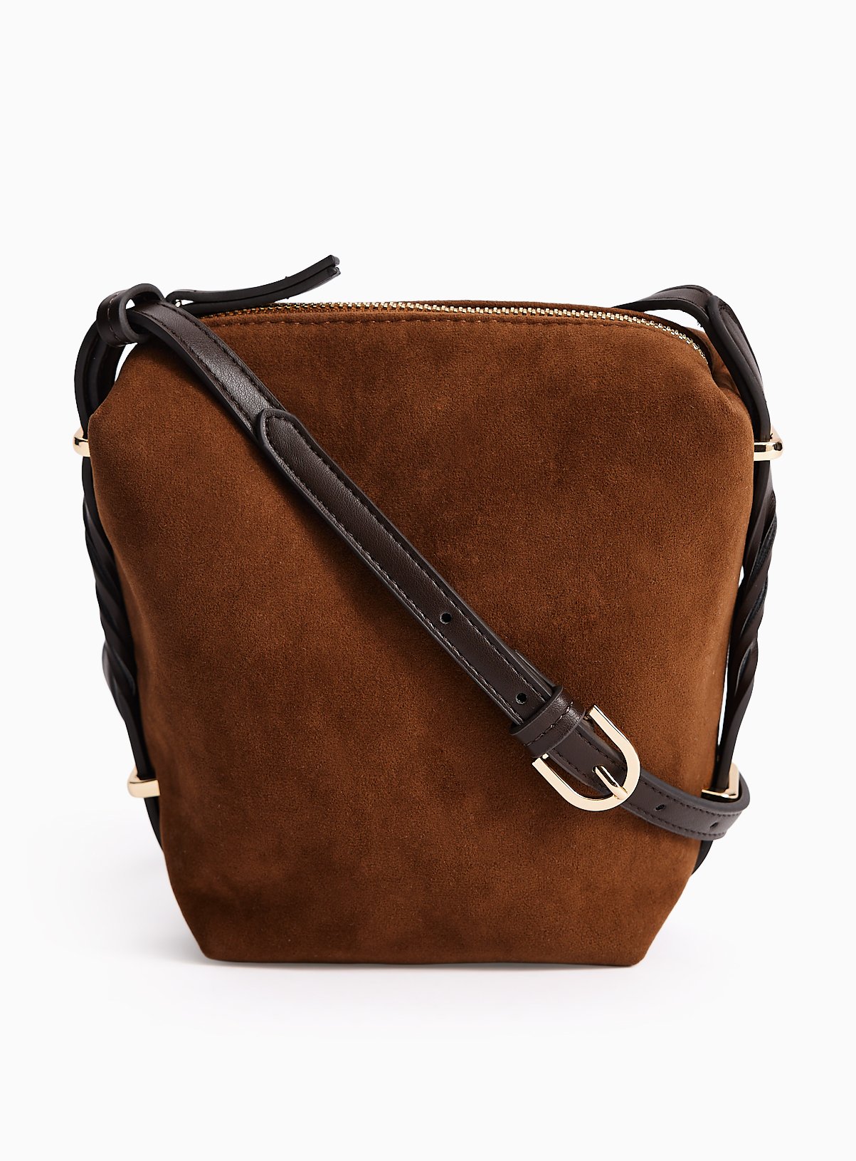 Tan Faux Croc Print Crossbody Bag One Size - Image 2 thumbnail