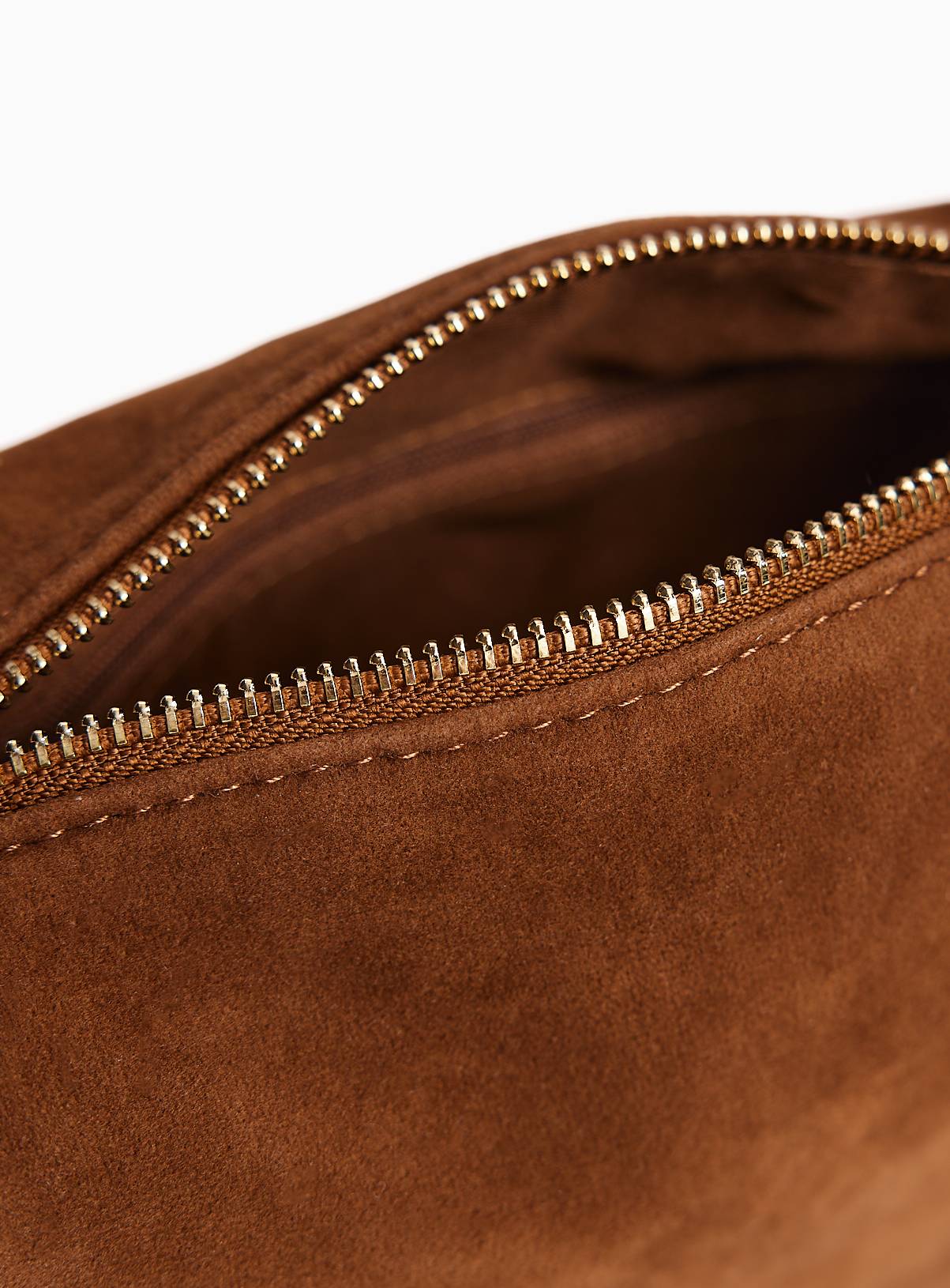 Tan Faux Croc Print Crossbody Bag One Size - Image 4