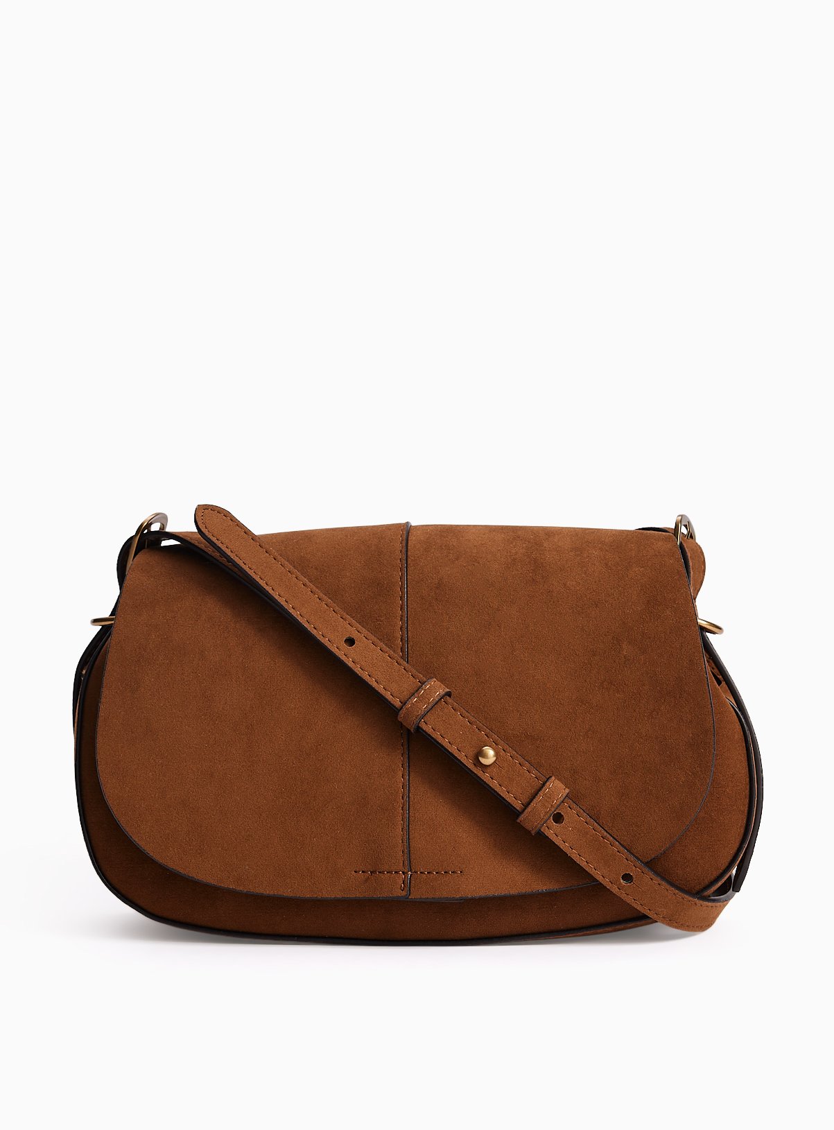 Tan Faux Leather Saddle Crossbody Bag One Size - Image 2 thumbnail