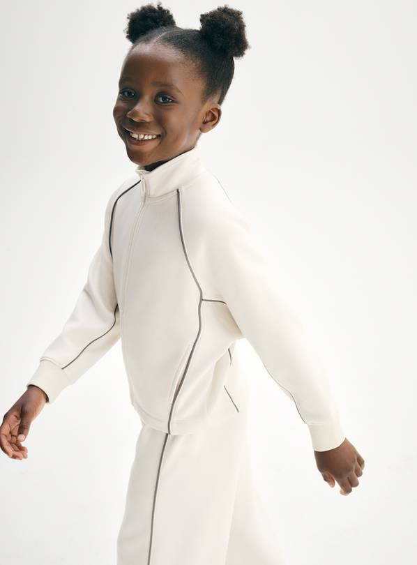 Cream Funnel Neck Sweatshirt & Joggers Set 11 years
