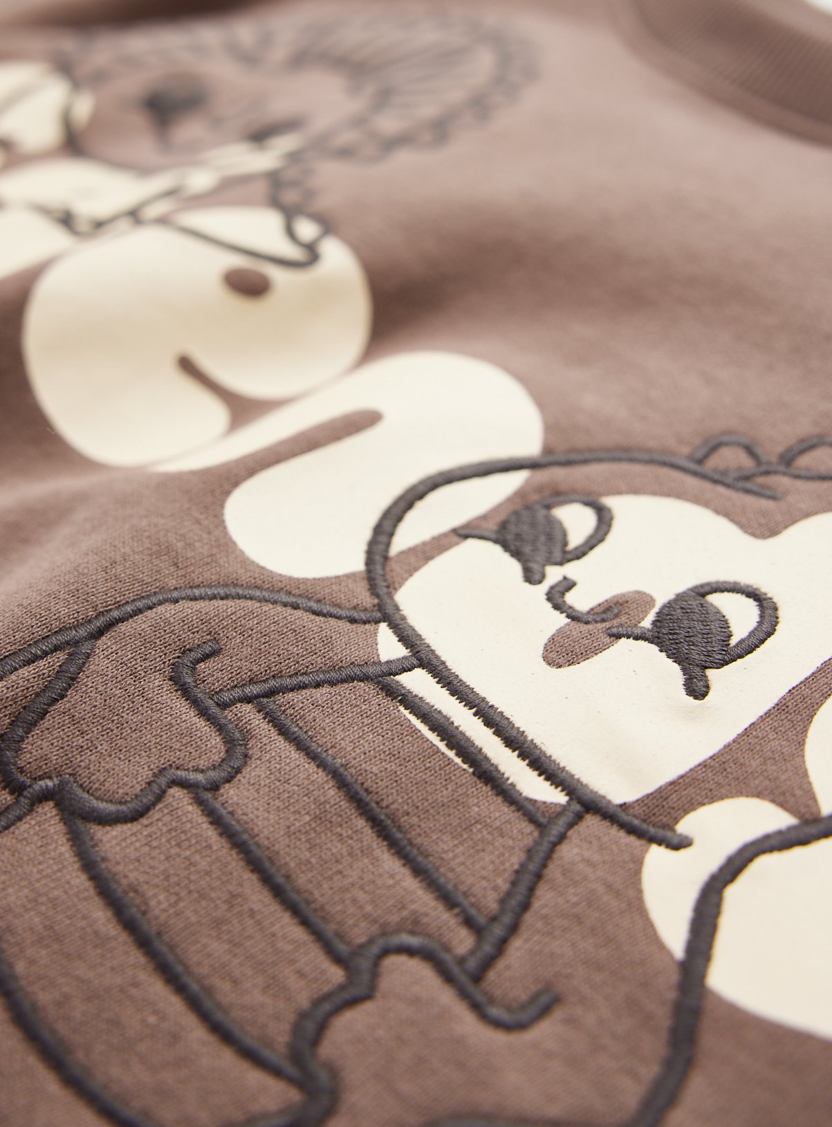 Brown Dino Friends Sweatshirt 7-8 years - Image 3 thumbnail