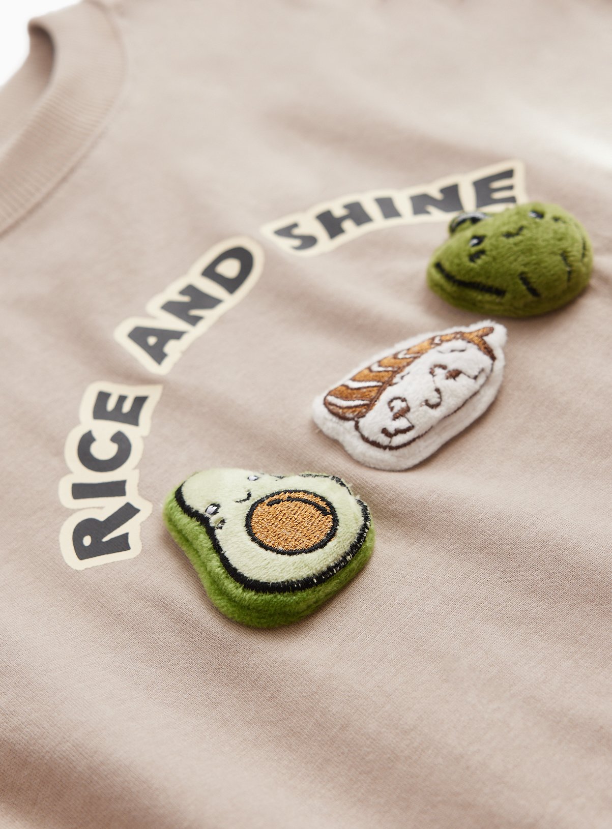 Beige How To Sushi Mock Sleeve T-Shirt 7-8 years - Image 4 thumbnail