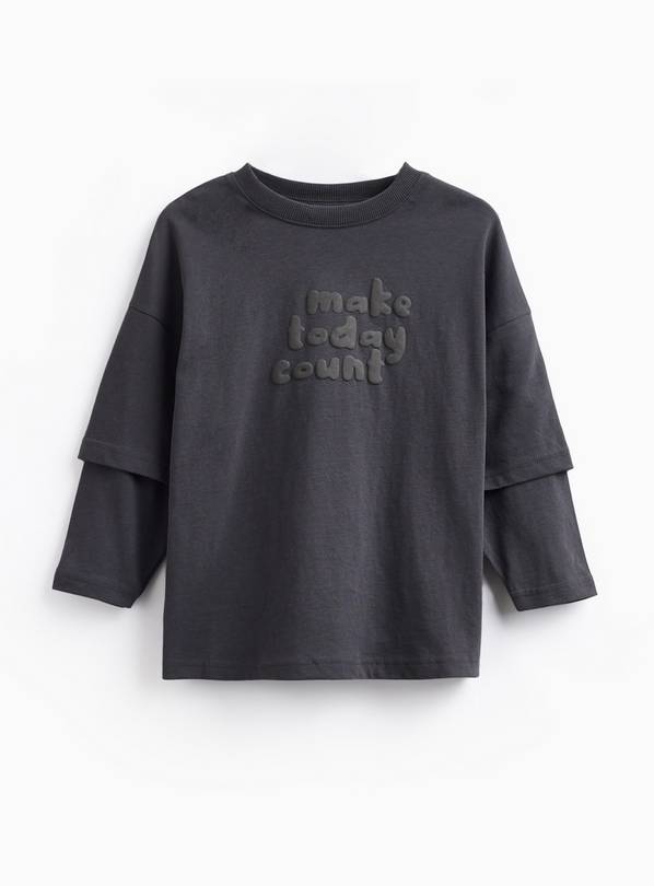 Charcoal Make Every Day Count Graphic T-Shirt 5-6 years