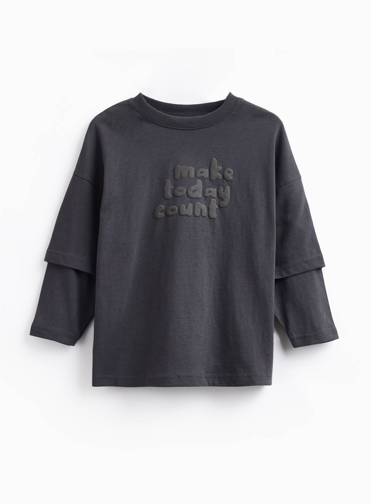 Charcoal Make Every Day Count Graphic T-Shirt 7-8 years - Image 1