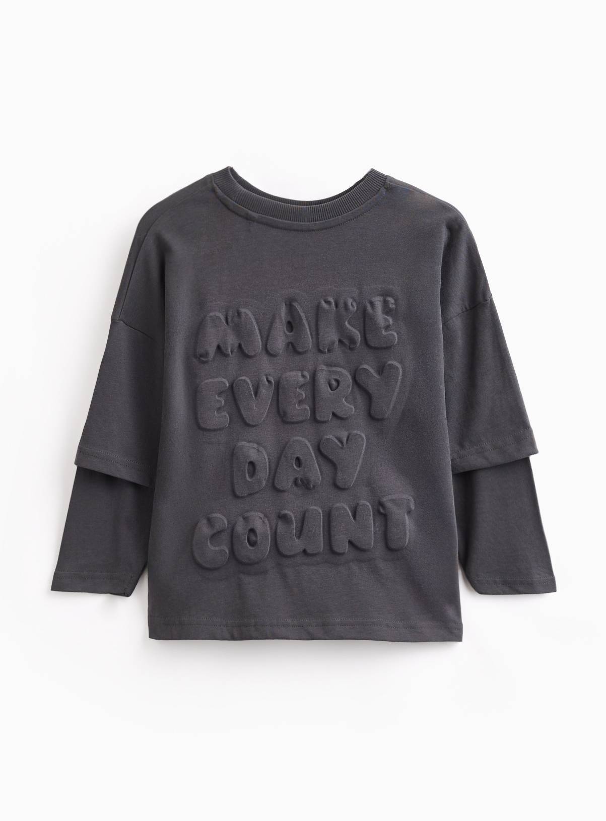 Charcoal Make Every Day Count Graphic T-Shirt 7-8 years - Image 3