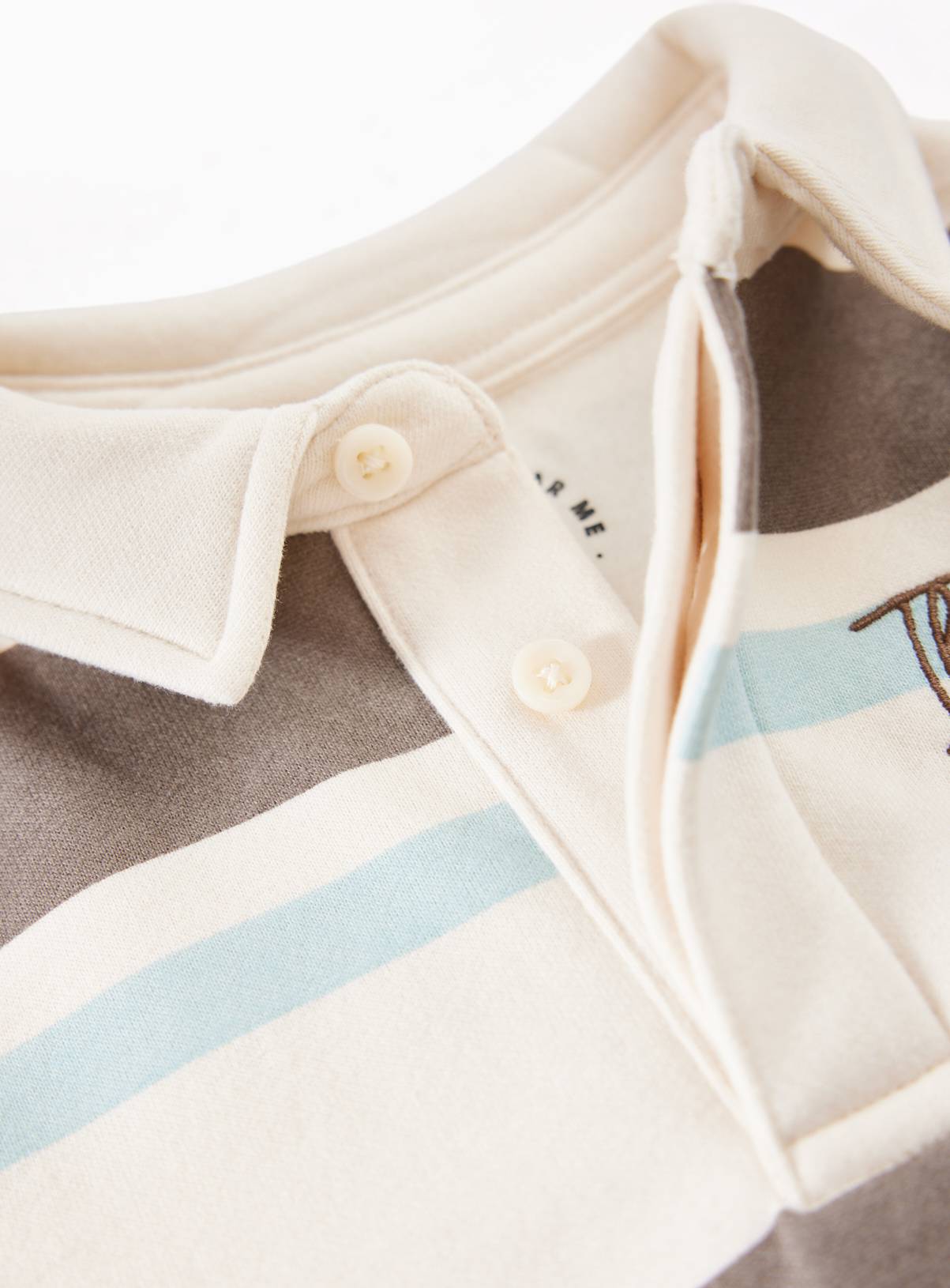 Neutral Stripe Print Rugby Shirt 5-6 years - Image 4