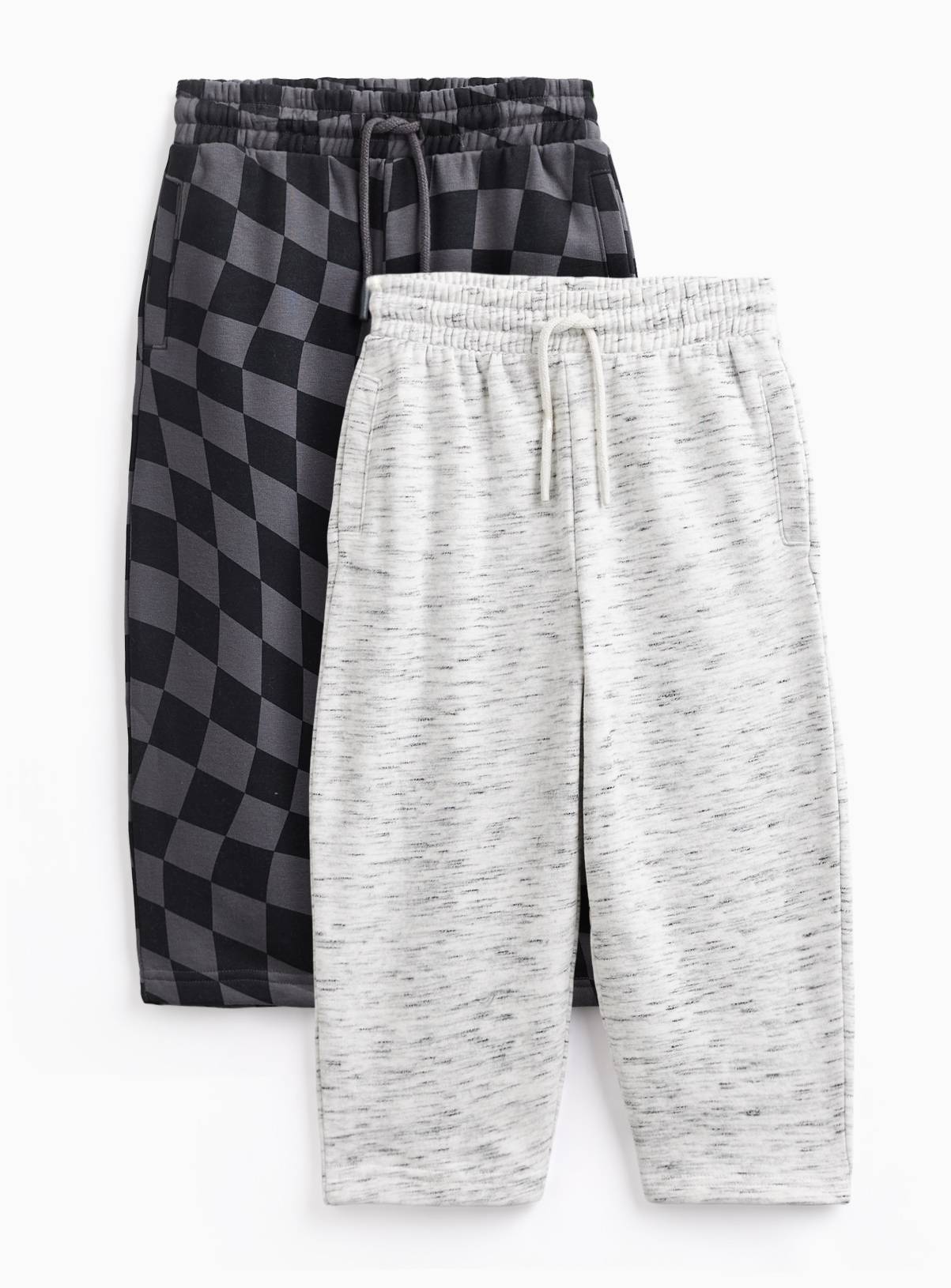 2 Pack Grey & Harlequin Barrel Joggers 2-3 years - Image 1