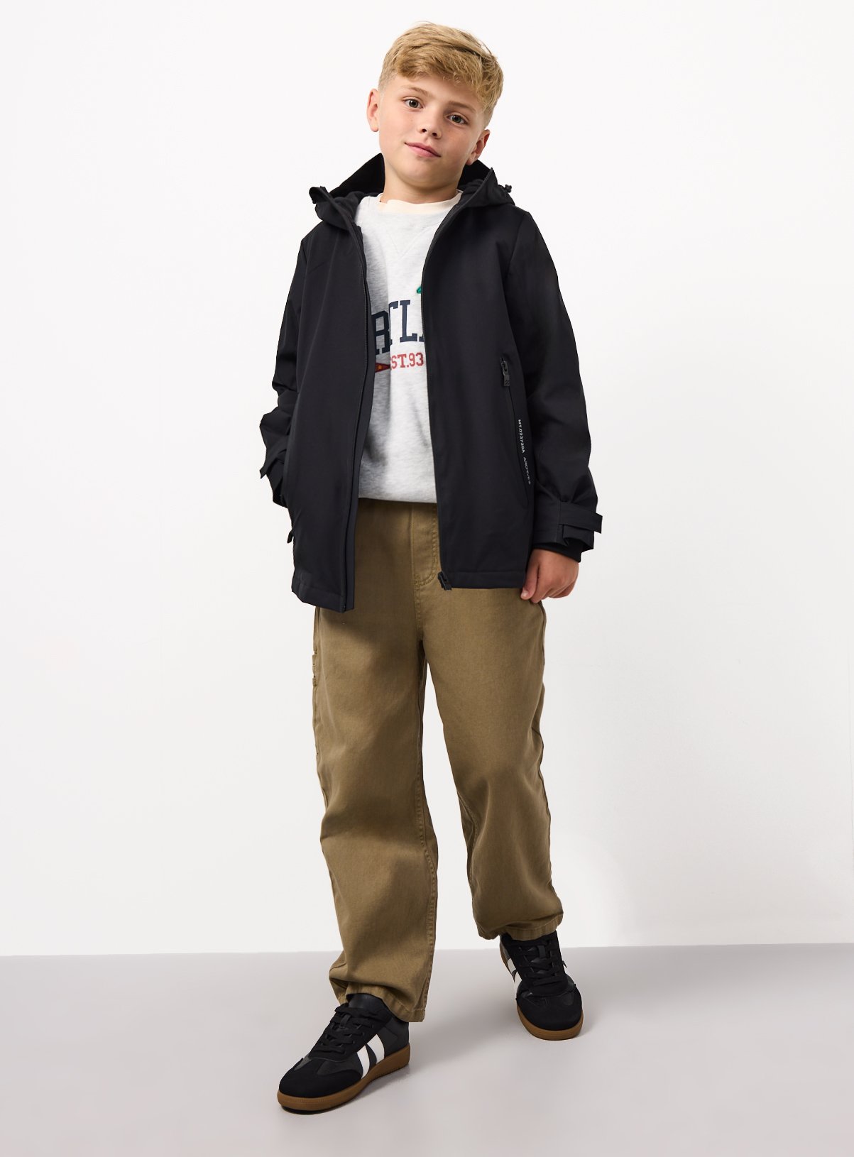 Black Hooded Fleece Lined Mac 3-4 Years - Image 2 thumbnail